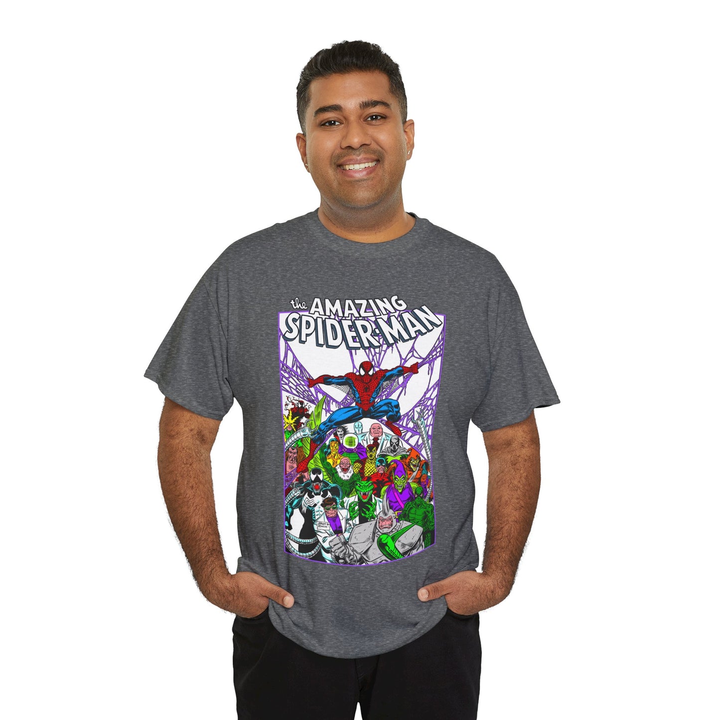 Amazing Spider-Man T-Shirt - Mark Bagley Art - Venom, Green Goblin, Rhino, Doctor Octopus, Kingpin, Carnage - Marvel Comics