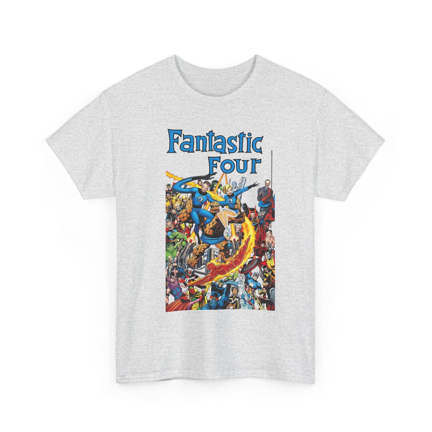 Fantastic Four T-Shirt - Classic John Byrne Art - Popular Marvel Comics Characters - Human Torch, The Thing, Invisible Woman, Reed Richards - 2025 MCU Movie