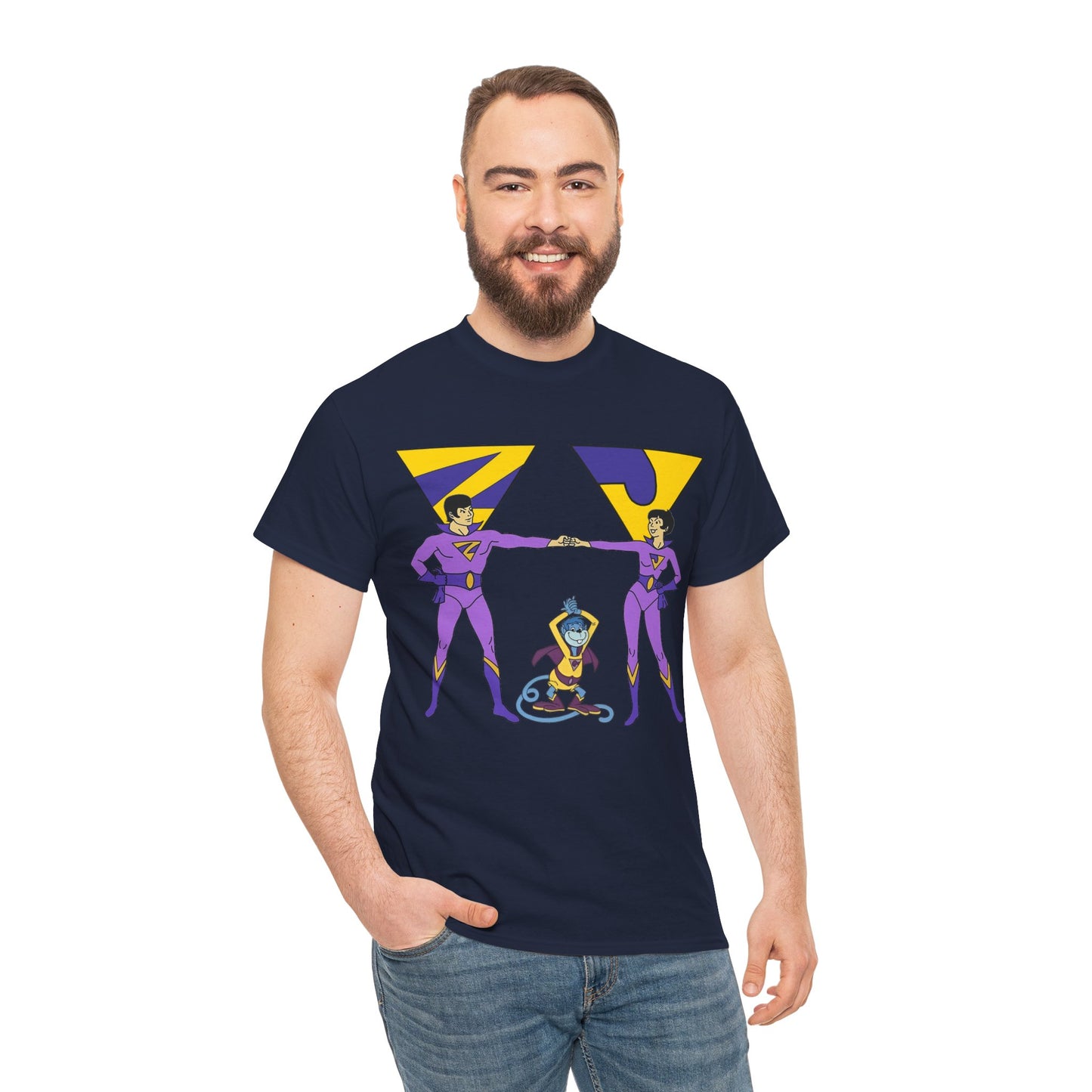Wonder Twins T-Shirt - Super Friends - Zan & Jayna - Hanna-Barbera Cartoon - DC Comics