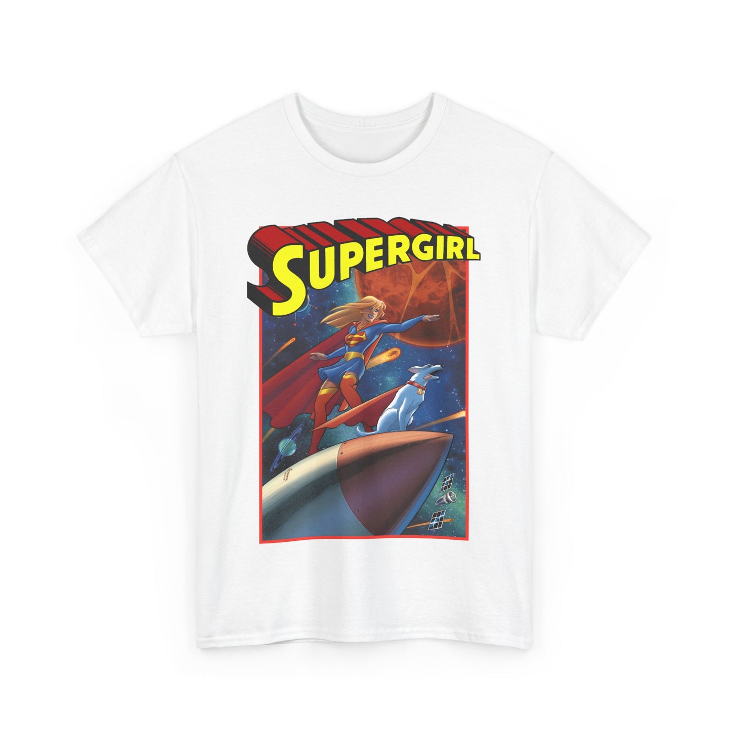 Supergirl & Krypto T-Shirt - Amanda Conner Art - Kara from Krypton - Superman's Pet Superdog - DC Comics