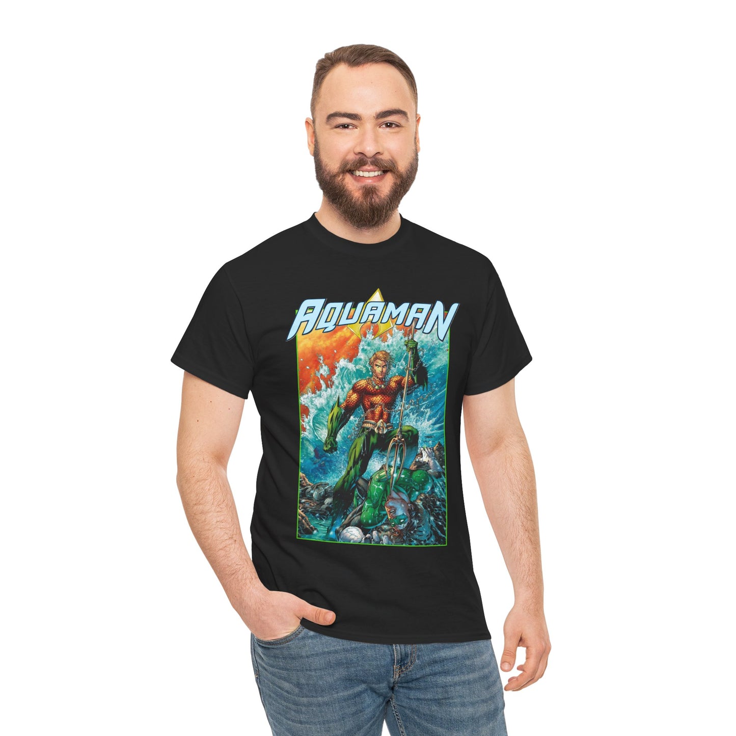 Aquaman T-Shirt - Jim Lee Art - DC New 52 - Arthur Curry, King of Atlantis - DC Comics