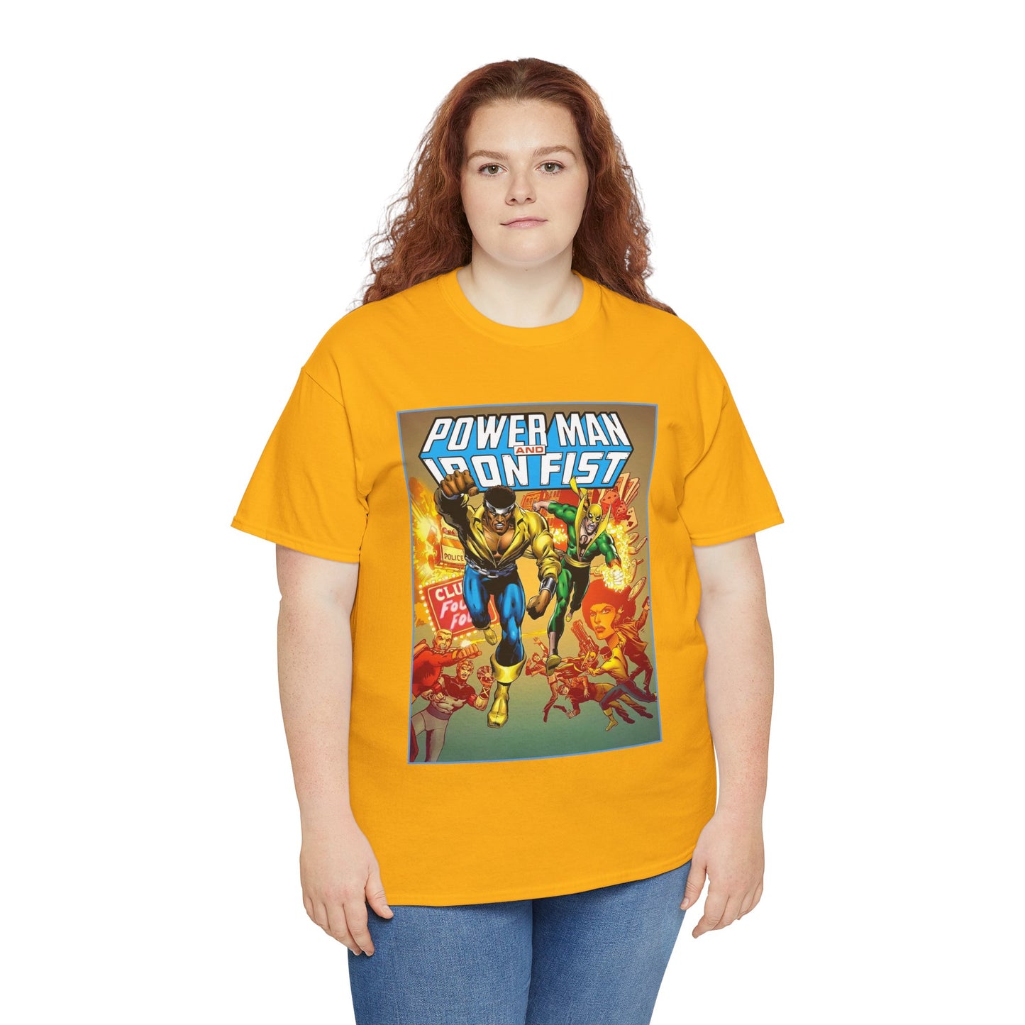 Power Man & Iron Fist T-Shirt - Luke Cage & Danny Rand - Popular Marvel Comics 1970s Series - Heroes for Hire - Great Retro Art