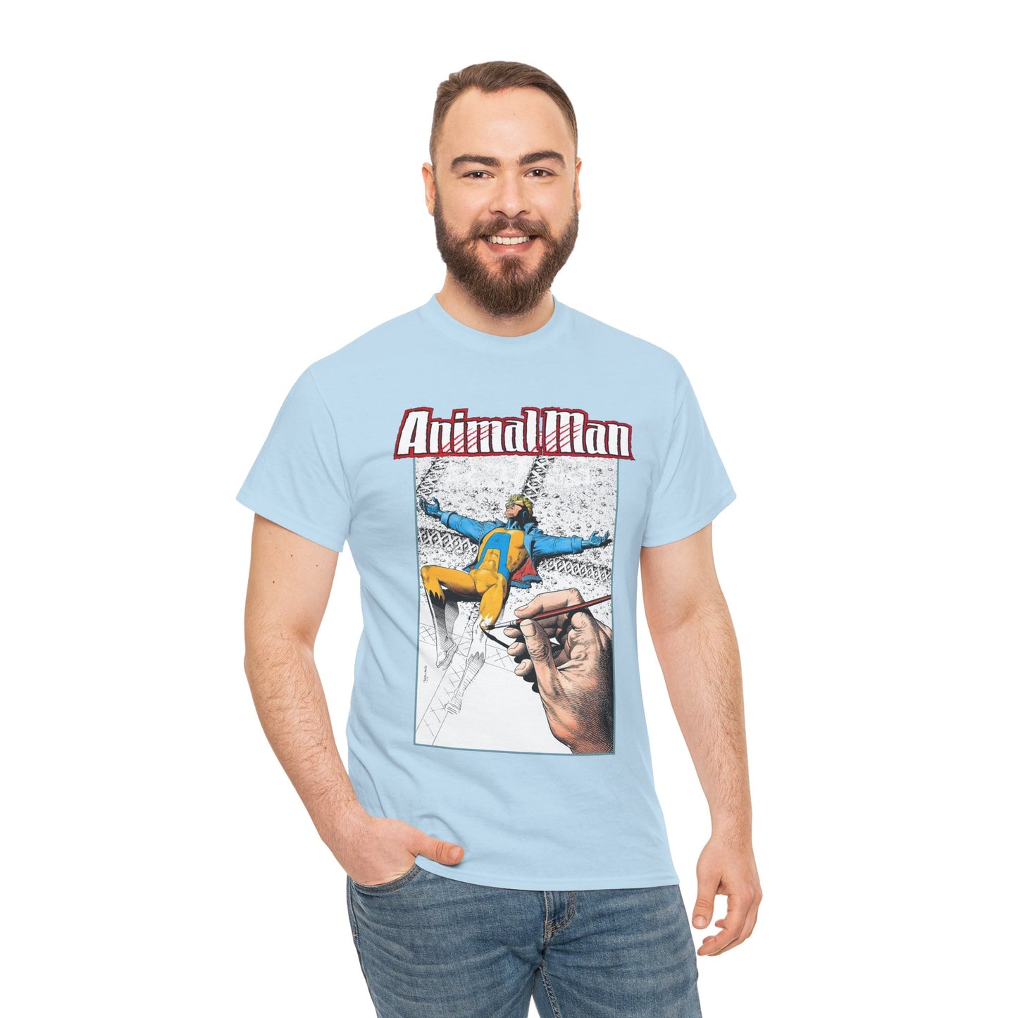 Animal Man T-Shirt - Brian Bolland Art - Buddy Baker - DC Comics, Vertigo Comics 1980s Series - Grant Morrison Stories