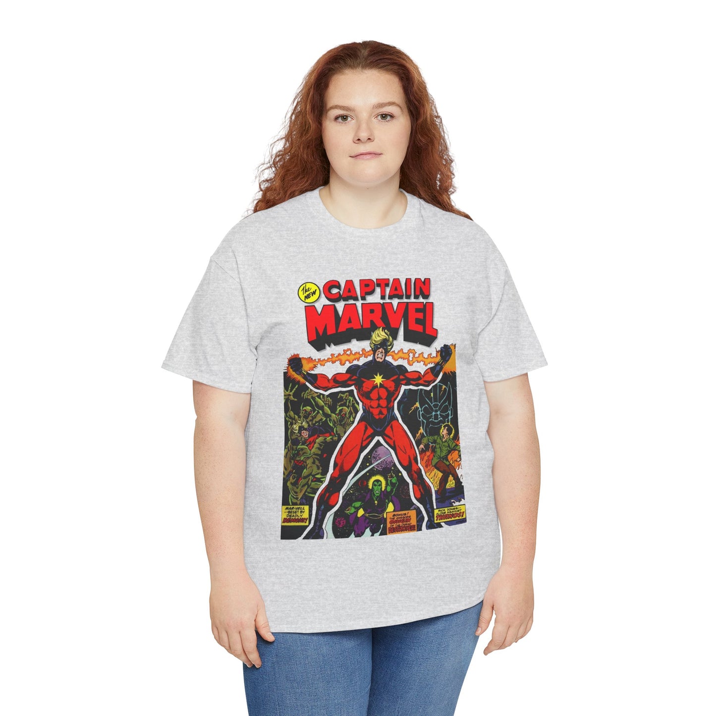 Captain Marvel T-Shirt - Jim Starlin Art - Thanos - Drax the Destroyer - Issue #32 Cover Art
