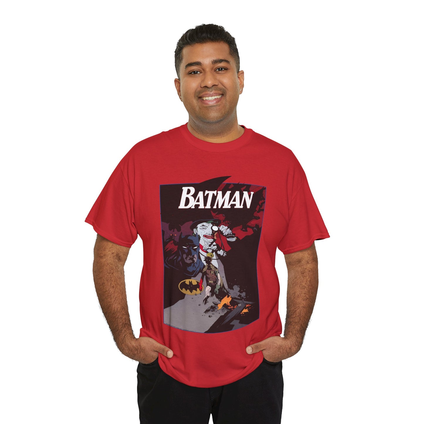 Batman T-Shirt - Mike Mignola Art - Death in the Family Storyline - Joker & Robin (Jason Todd) - DC Comics
