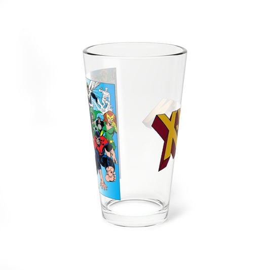 Uncanny X-Men Pint Glass, 16oz - Dave Cockrum Art - Wolverine, Storm, Cyclops, Banshee, Beast, Polaris, Angel, Iceman - Marvel Comics