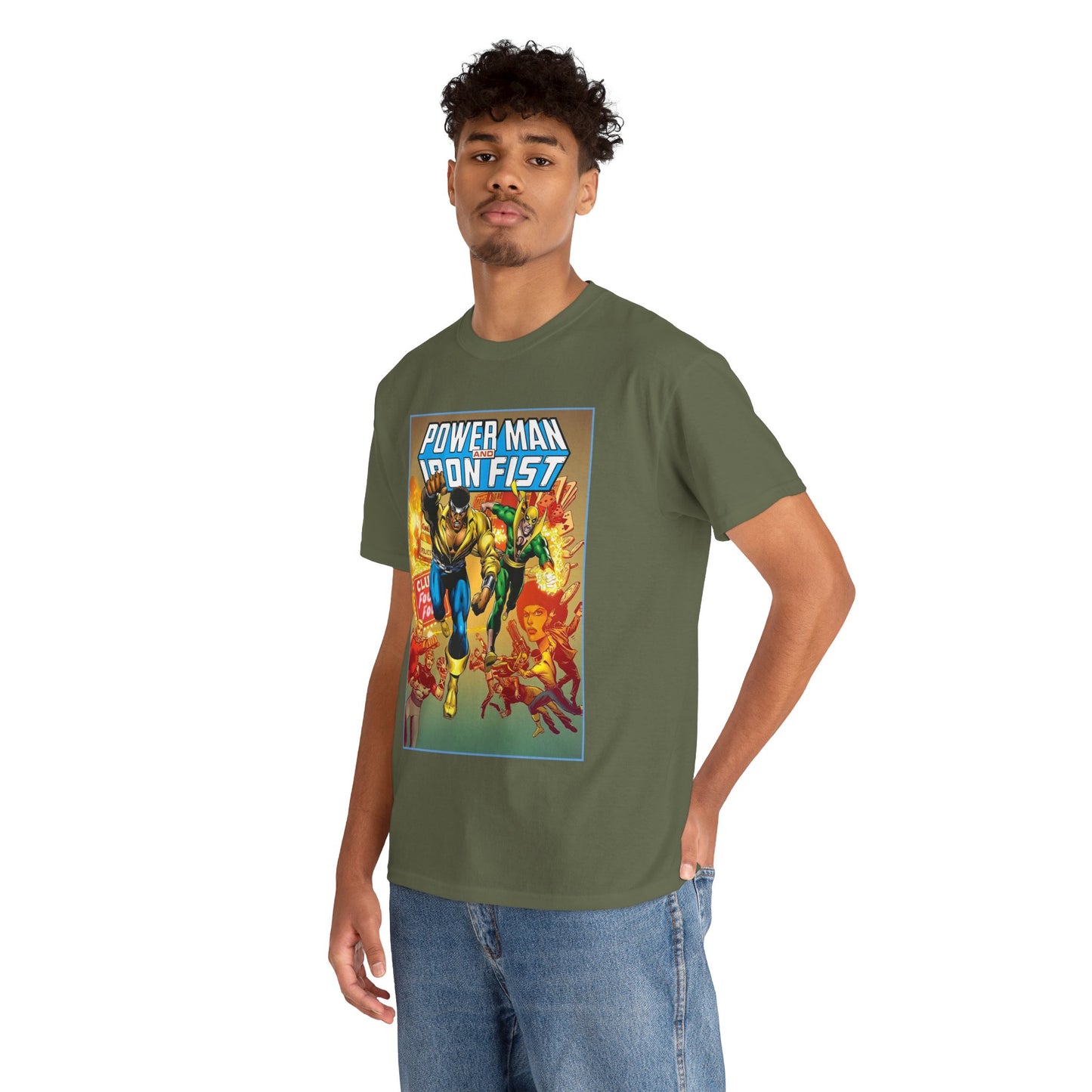 Power Man & Iron Fist T-Shirt - Luke Cage & Danny Rand - Popular Marvel Comics 1970s Series - Heroes for Hire - Great Retro Art