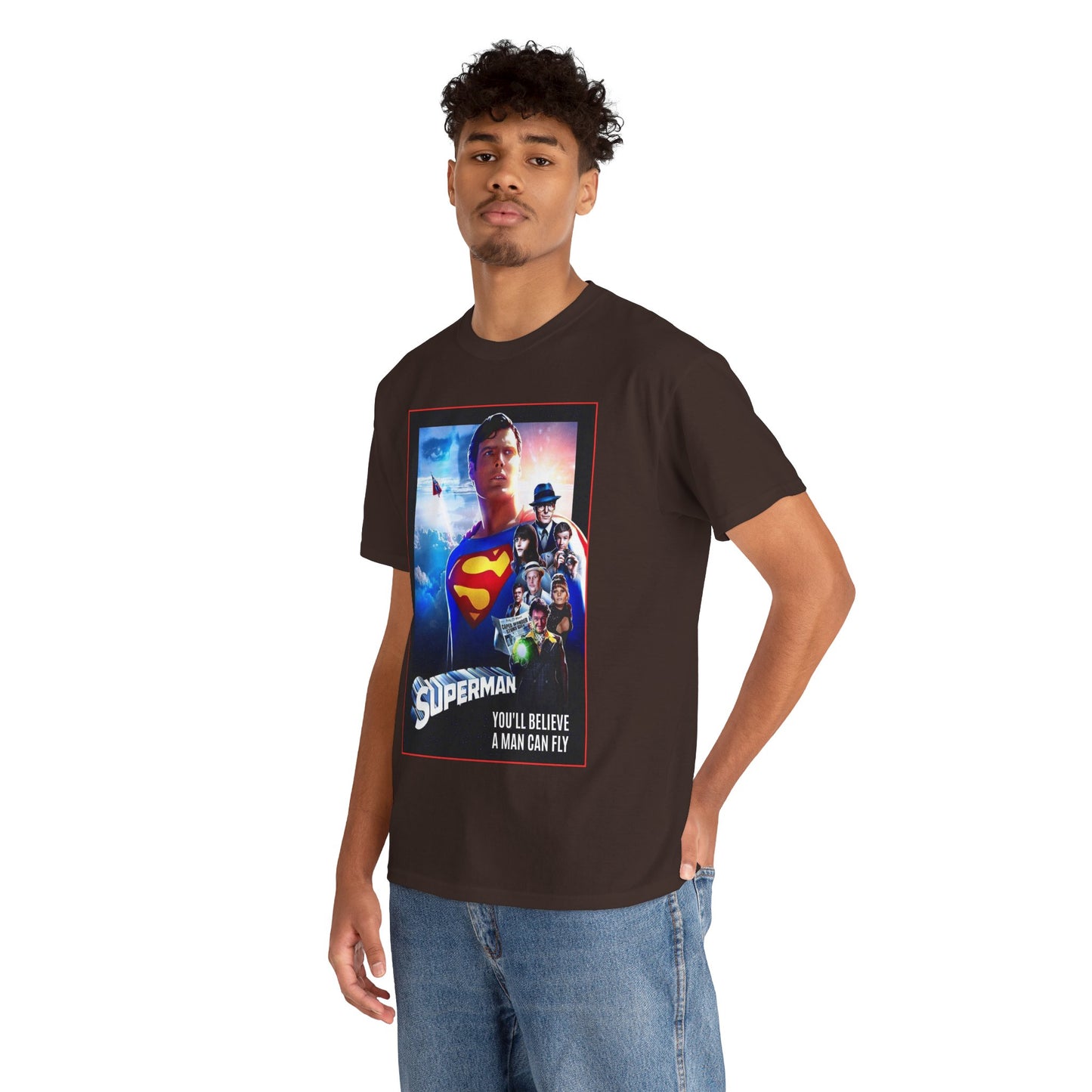 Superman The Movie T-Shirt - Christopher Reeve, Gene Hackman, Margot Kidder - Beloved 1970s Warner Brothers Movie - Krypton, Smallville, Metropolis - DC Comics