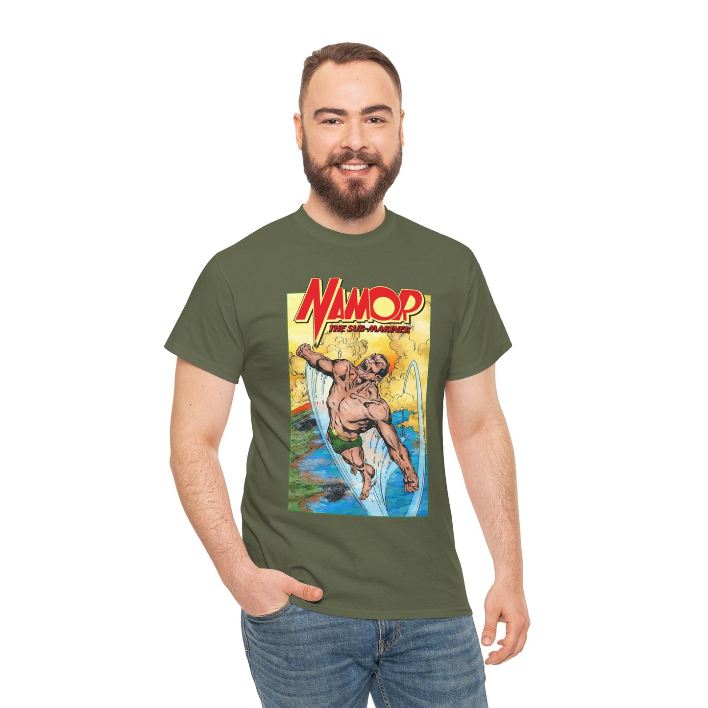 Namor T-Shirt - John Byrne Art - The Sub-Mariner - Marvel Comics 1980s Series - King of Atlantis