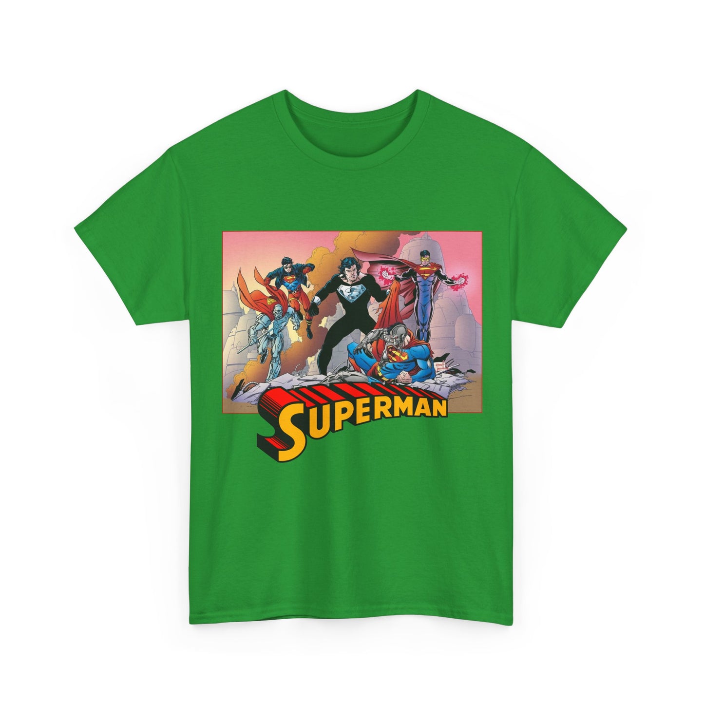 Superman T-Shirt - Tom Grummett Art - Death & Return - Steel, Cyborg, Eradicator - DC Comics