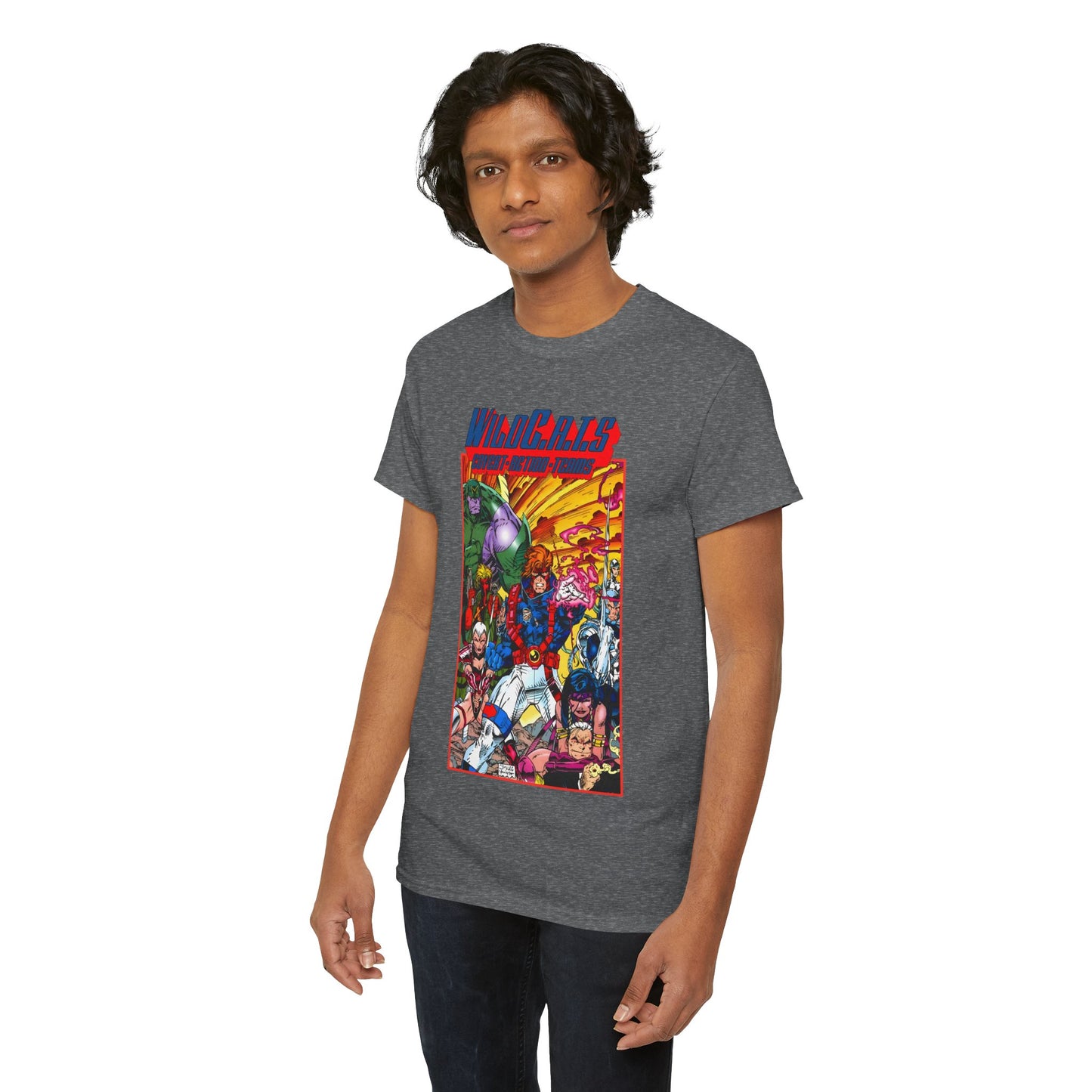 Wildcats T-Shirt - Jim Lee Art - WildC.A.T.s: Covert Action Teams - Spartan, Voice, Grifter, Zealot, Emp - Image/Wildstorm/DC Comics