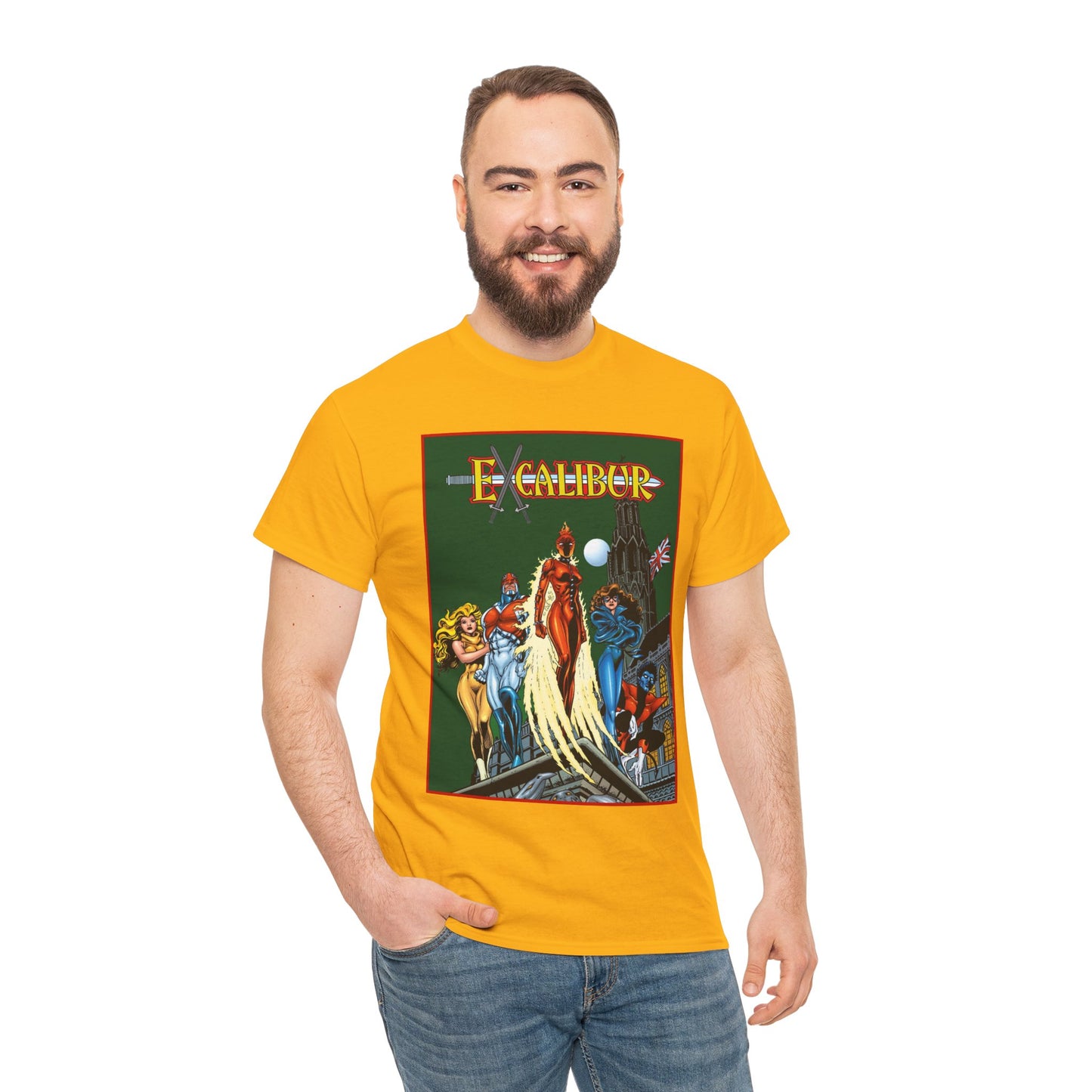 Excalibur T-Shirt - Amazing Alan Davis Art - Nightcrawler, Shadowcat, Captain Britain, Rachel Summers - Marvel Comics - X-Men Spin-Off - Mutants in the UK