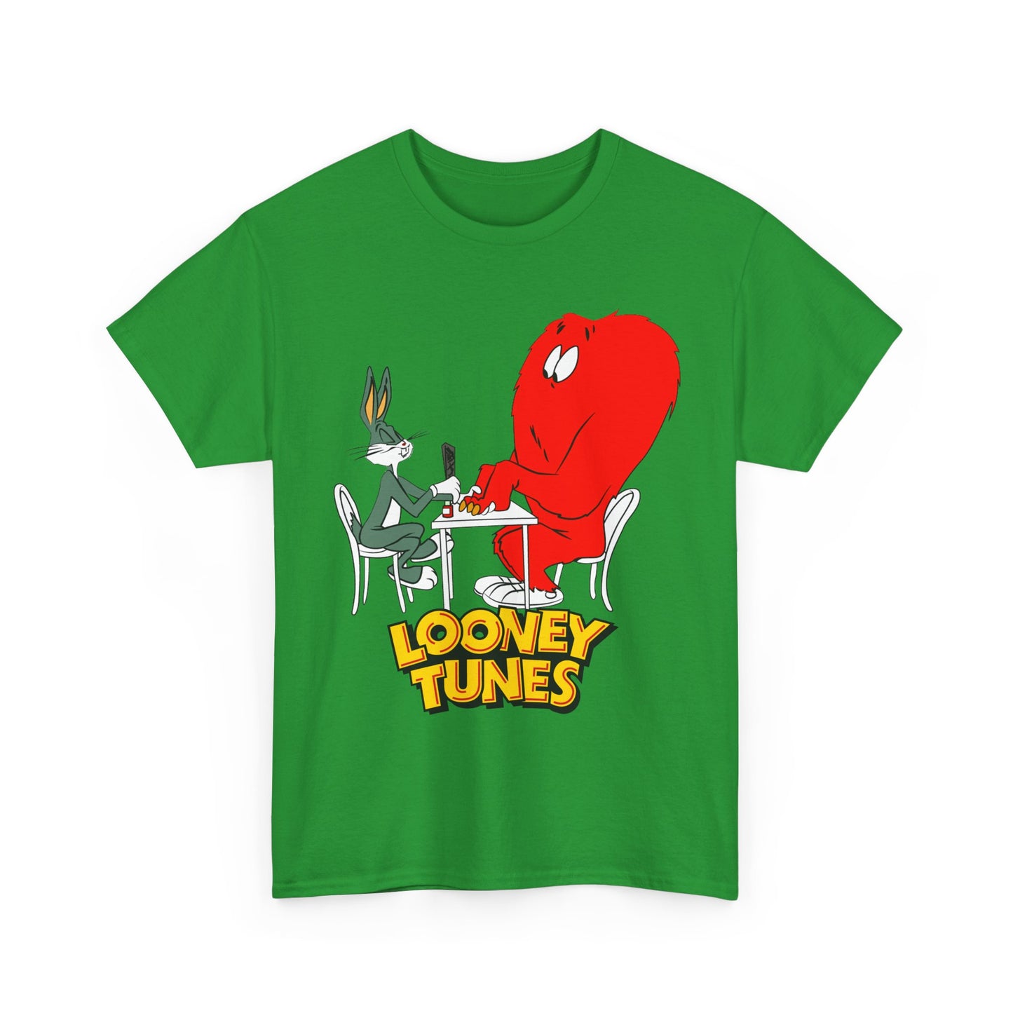 Bugs Bunny & Gossamer T-Shirt - Looney Tunes Cartoon - Popular Halloween Monster Getting a Manicure - Funny, Humorous Image