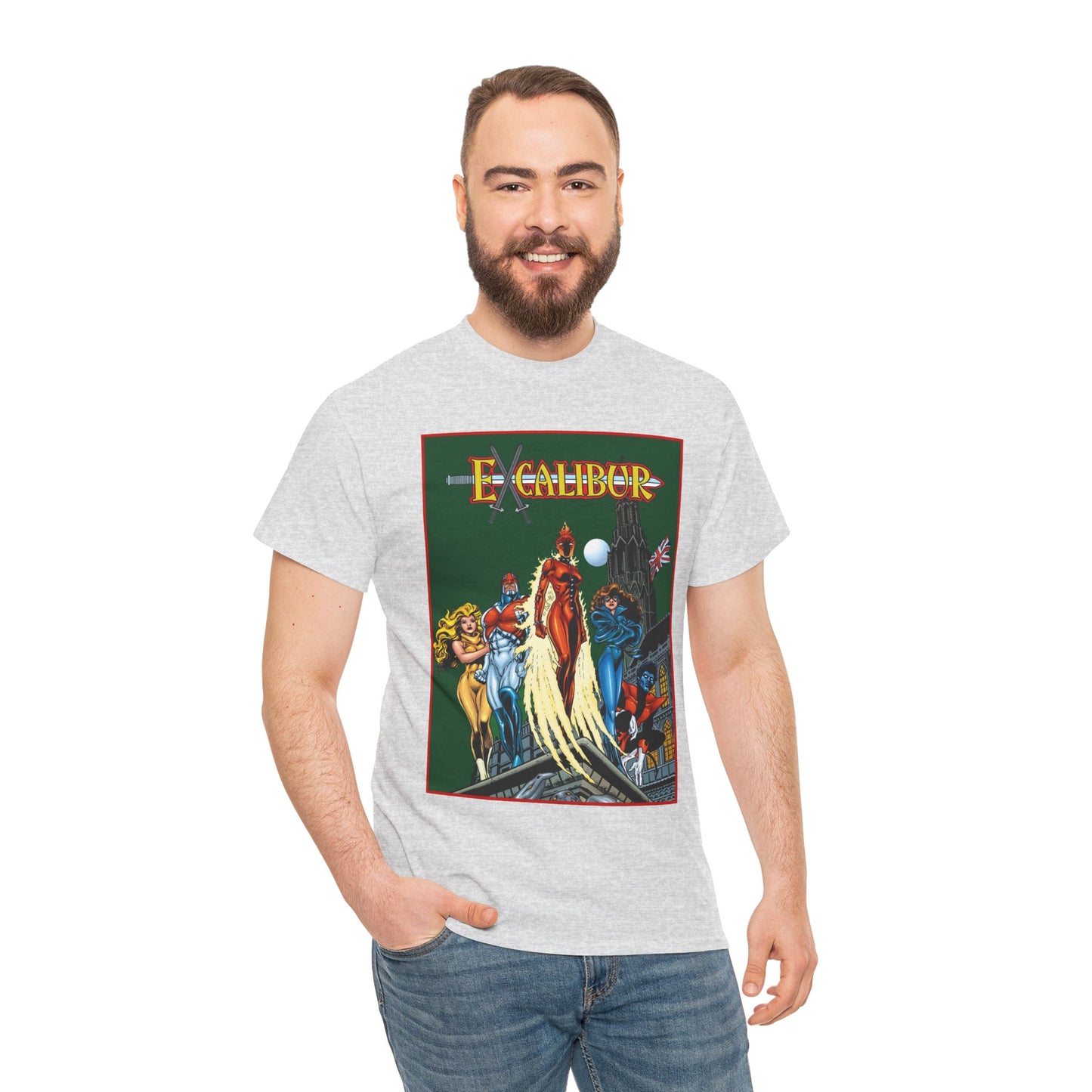 Excalibur T-Shirt - Amazing Alan Davis Art - Nightcrawler, Shadowcat, Captain Britain, Rachel Summers - Marvel Comics - X-Men Spin-Off - Mutants in the UK