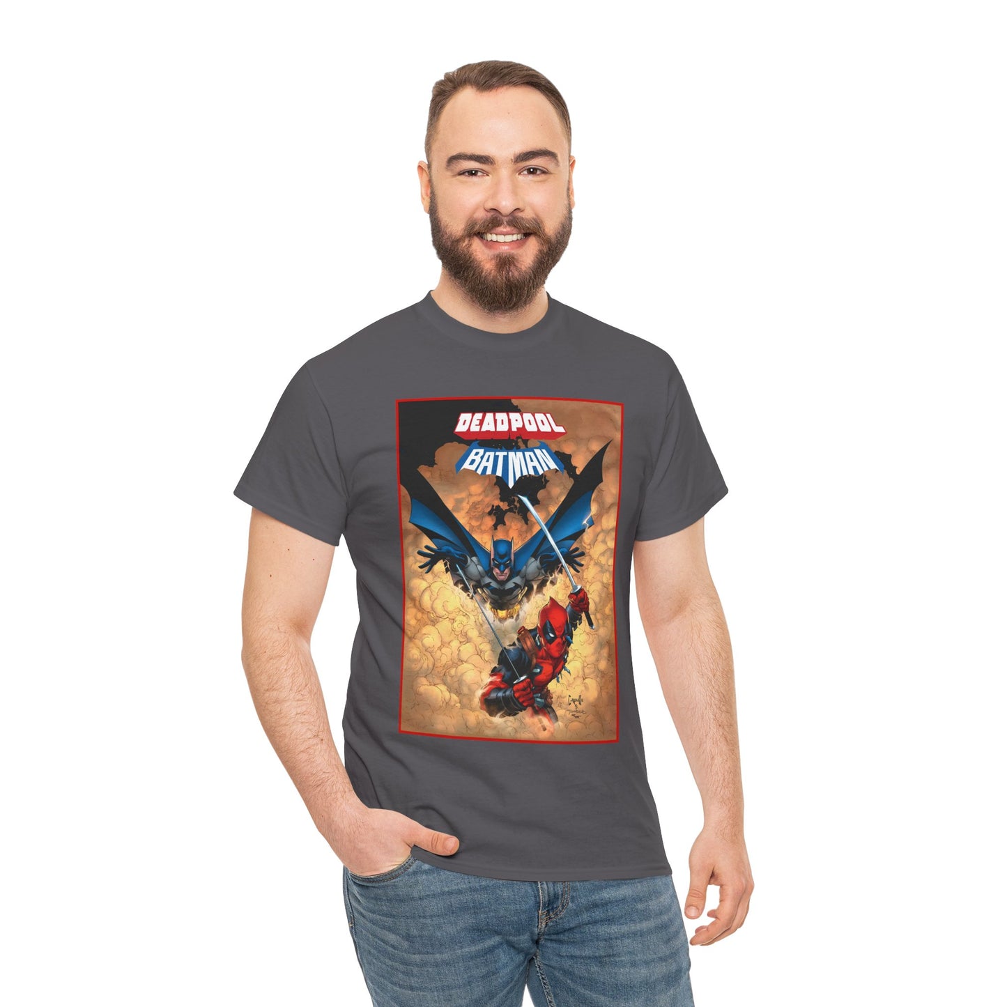 Deadpool & Batman T-Shirt - Greg Capullo Art - DC & Marvel Comics - Crossover - Slade Wilson, Bruce Wayne - 2025