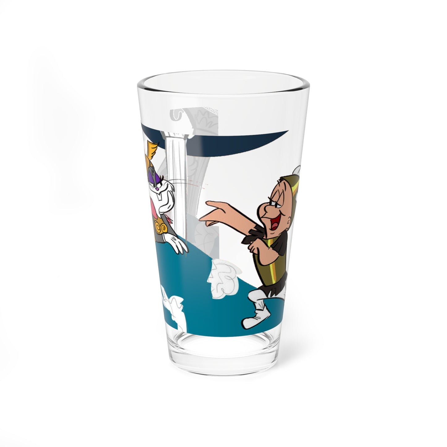 Bugs Bunny & Elmer Fudd Pint Glass, 16oz - What's Opera, Doc? - Looney Tunes - Music-themed - Classic Cartoon