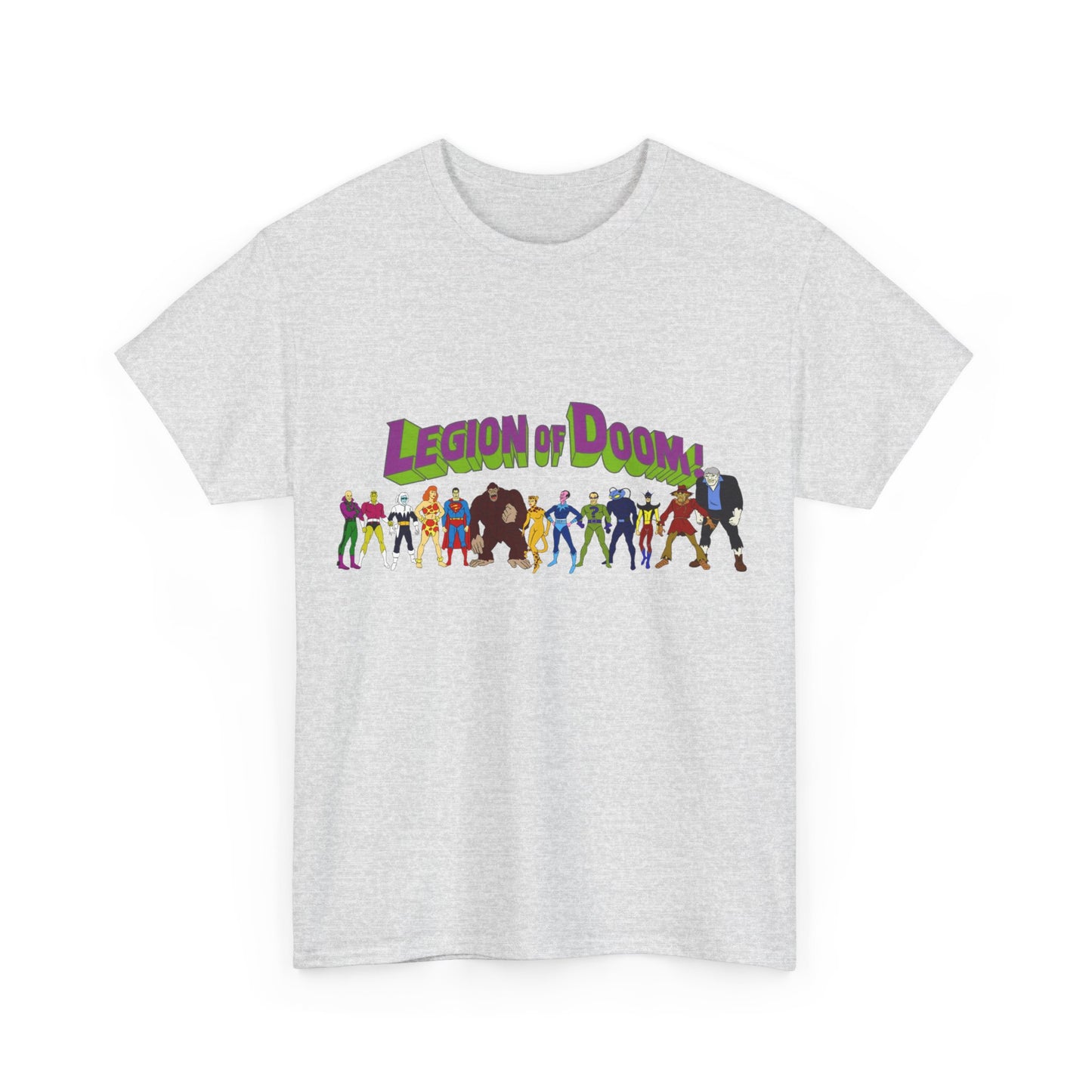 Legion of Doom T-Shirt - Super Friends Villains - Lex Luthor, Giganta, Scarecrow, Grodd, Brainiac, Riddler, Sinestro, Cheetah - Hanna-Barbera Cartoon - Challenge of the Super Friends