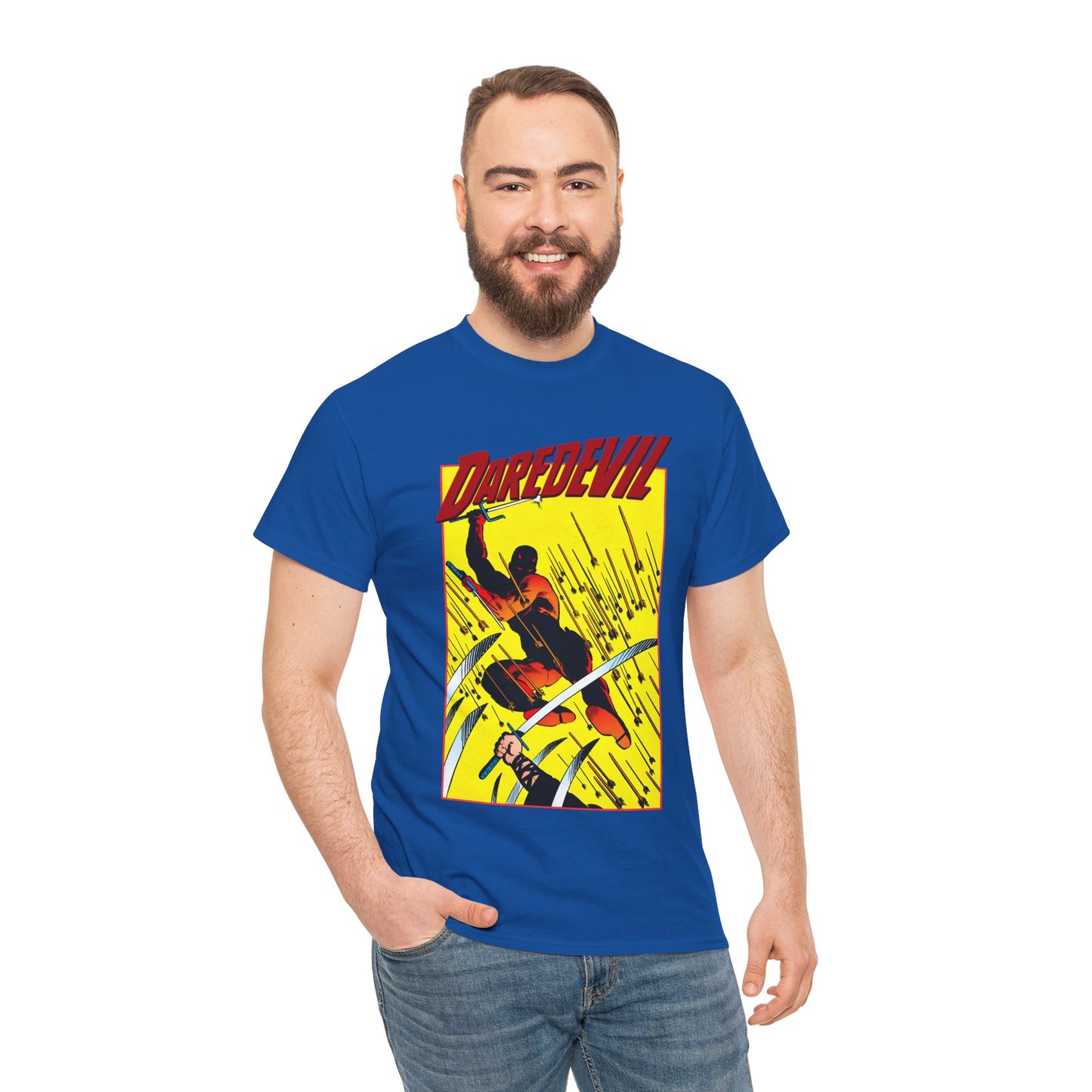 Daredevil T-Shirt - Frank Miller Art - Matt Murdock - Ninja Arrow Attack - 1980s Classic Story - Marvel Comics