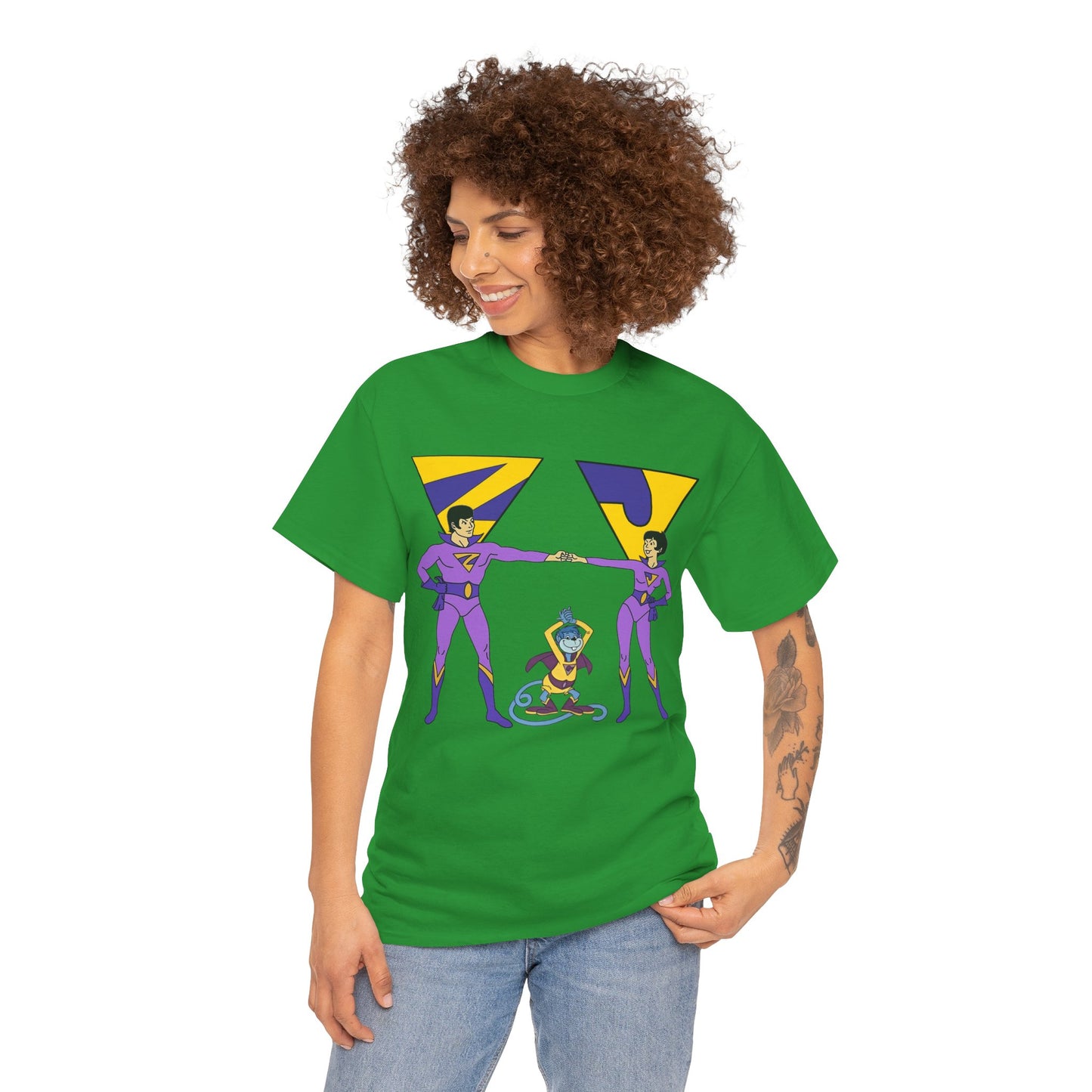 Wonder Twins T-Shirt - Super Friends - Zan & Jayna - Hanna-Barbera Cartoon - DC Comics