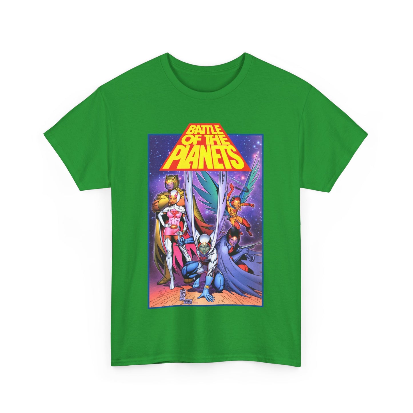 Battle of the Planets T-Shirt - Marc Silvestri Art - G-Force - Popular Gatchaman Cartoon - Mark, Jason, Princess, Keyop, and Tiny