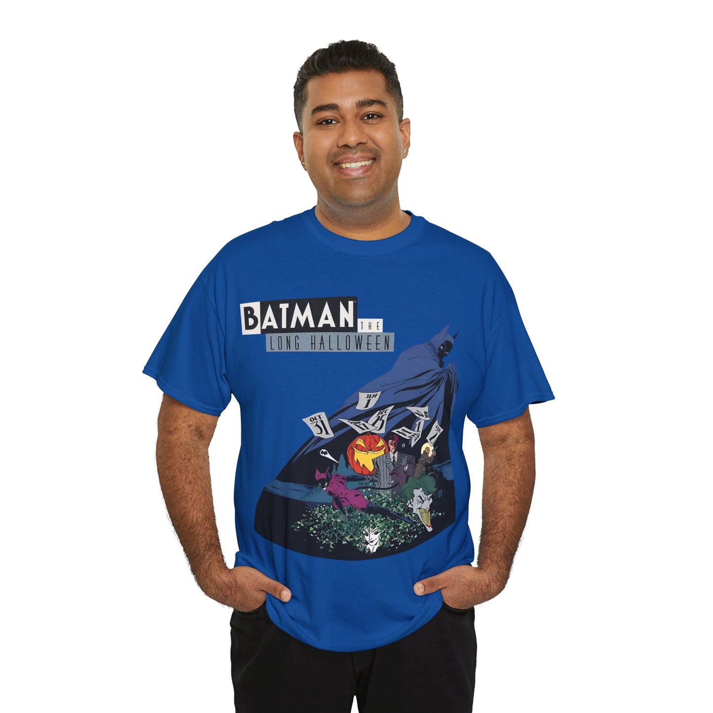 Batman The Long Halloween T-Shirt - Stunning Tim Sale Art - Joker, Catwoman, Two-Face, Poison Ivy, Commissioner Gordon - DC Comics - Classic Story