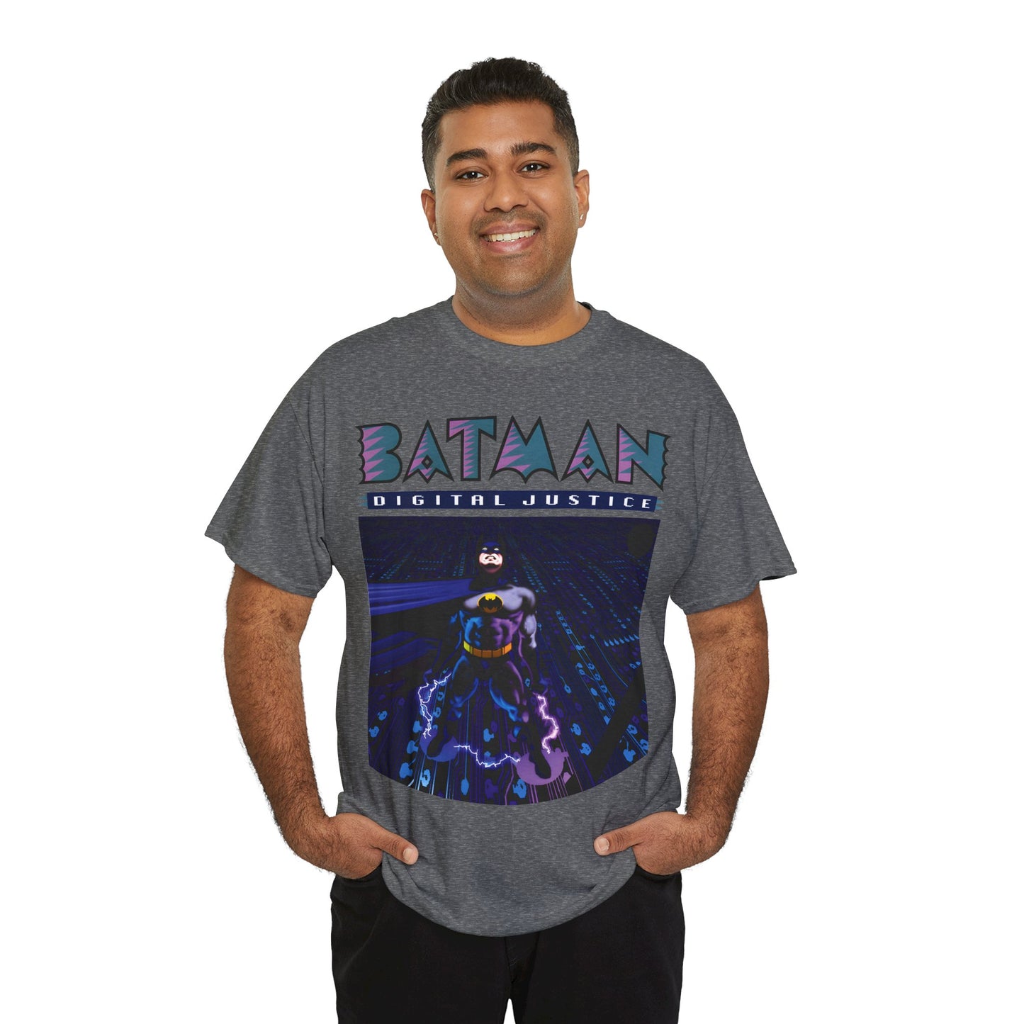 Batman Digital Justice T-Shirt - Pepe Moreno Computer Generated Art - Graphic Novel - Gotham City, Bruce Wayne - DC Comics