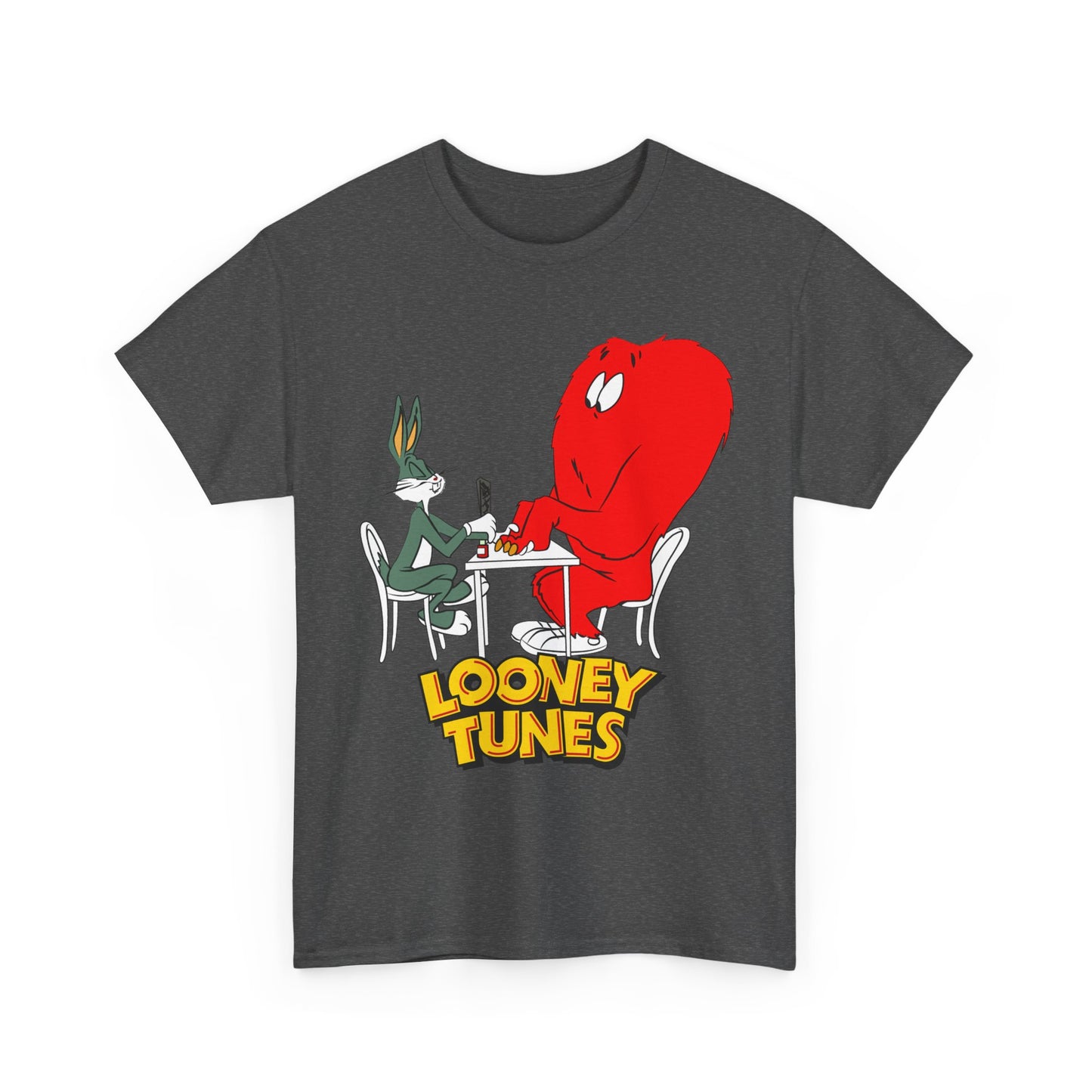 Bugs Bunny & Gossamer T-Shirt - Looney Tunes Cartoon - Popular Halloween Monster Getting a Manicure - Funny, Humorous Image