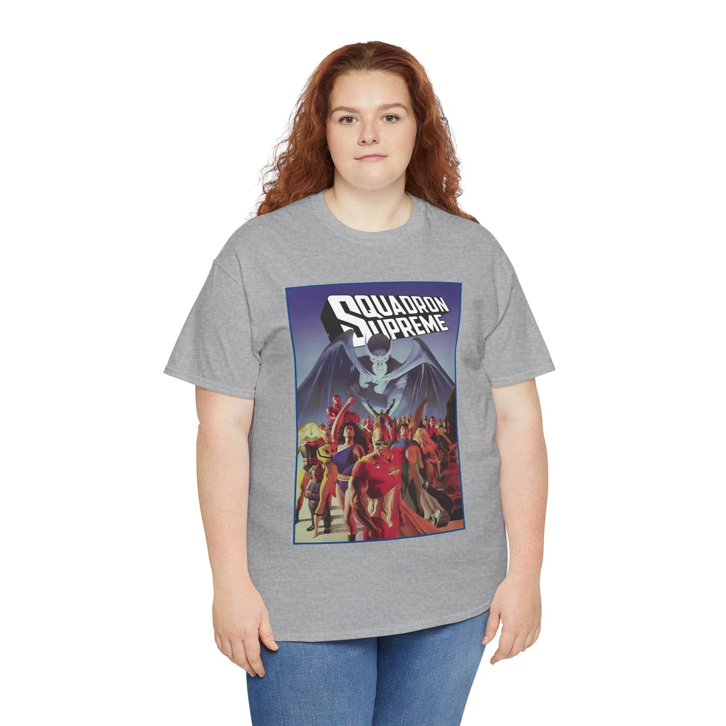 Squadron Supreme T-Shirt - Alex Ross Art - Hyperion, Nighthawk, Power Princess, Doctor Spectrum, Whizzer - Justice League Pastiches - Marvel Comics