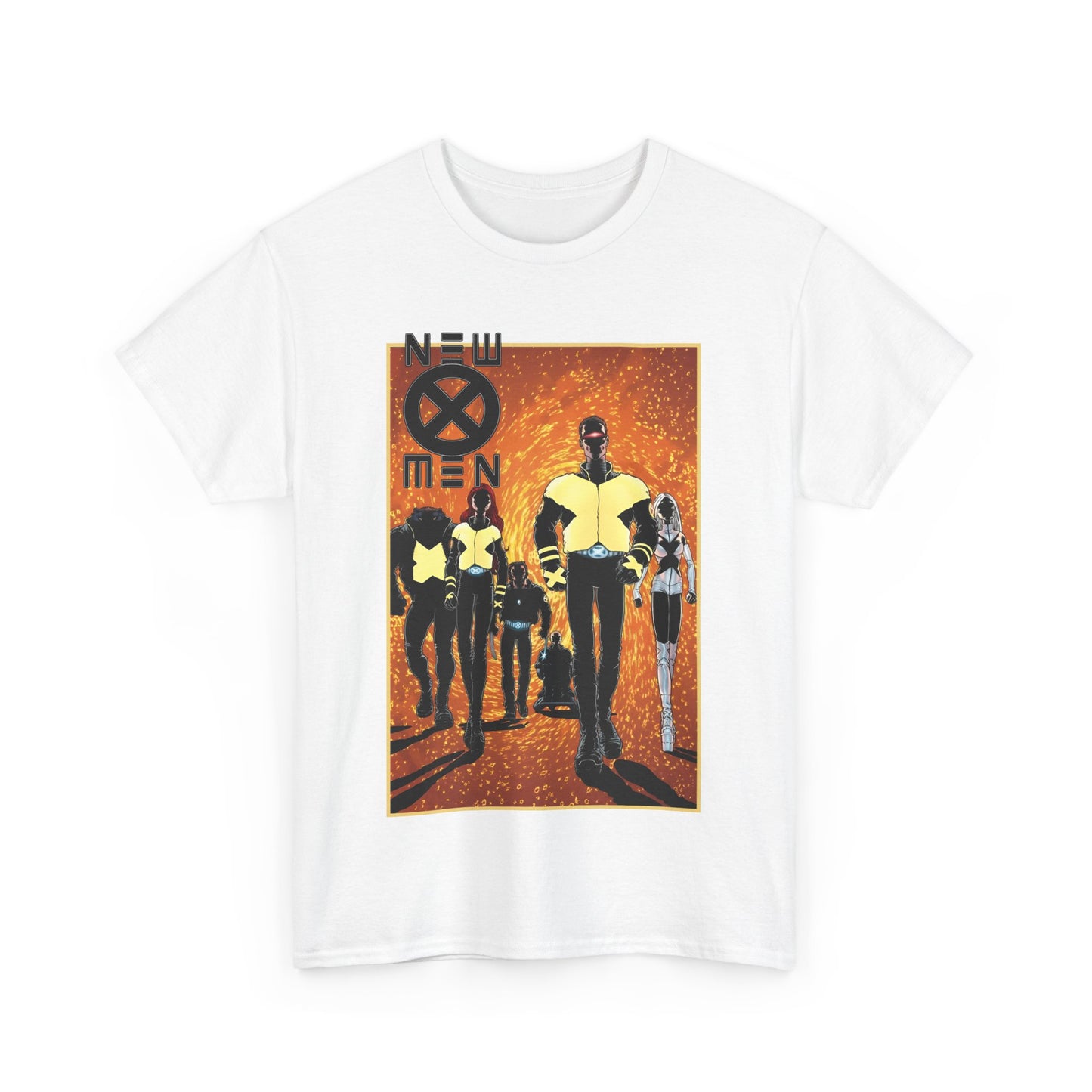 New X-Men T-Shirt - Frank Quitely Art - Wolverine, Cyclops, Jean Grey, Beast, Professor X - Marvel Comics - Grant Morrison Run