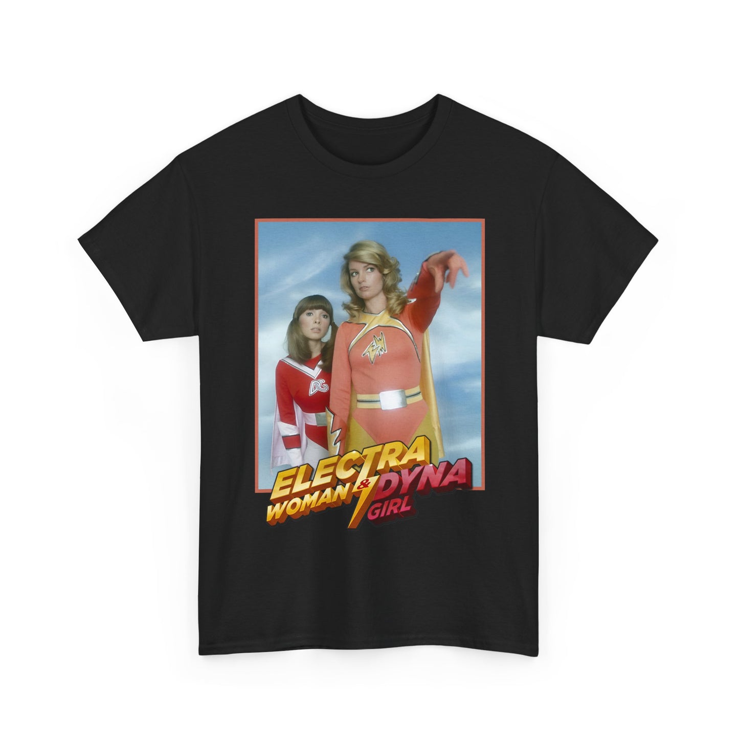 Electra Woman & Dyna Girl T-Shirt - Popular Krofft Supershow Characters from the 1970s - Deidre Hall & Judy Strangis