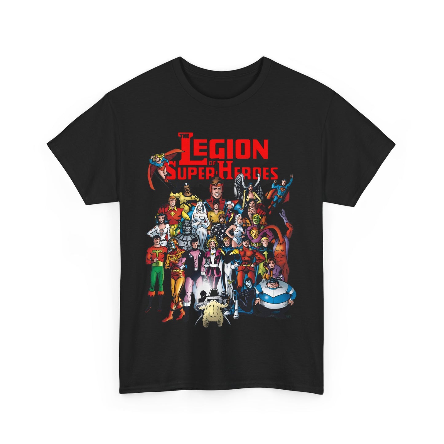 Legion of Super-Heroes T-Shirt - #300 Cover Art - Cosmic Boy, Saturn Girl, Superboy, Wildfire, Mon-El, Dream Girl, Brainiac 5, Supergirl - DC Comics