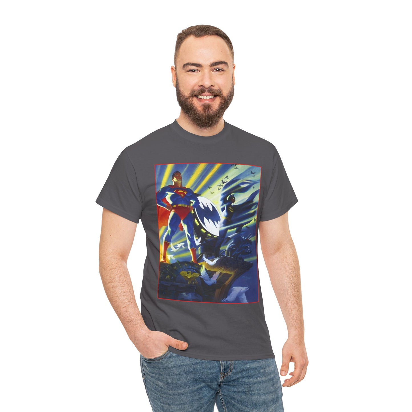 Superman & Batman T-Shirt - Steve Rude Art - The Dark Knight Detective & The Man of Steel - World's Finest - DC Comics
