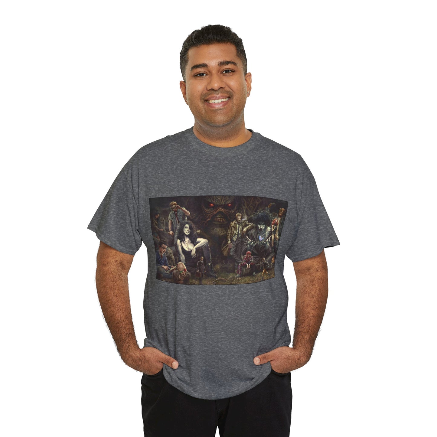 Vertigo Poster T-Shirt - Lee Bermejo Art - Swamp Thing, Sandman, Death, Spider Jerusalem, Shade - DC Comics