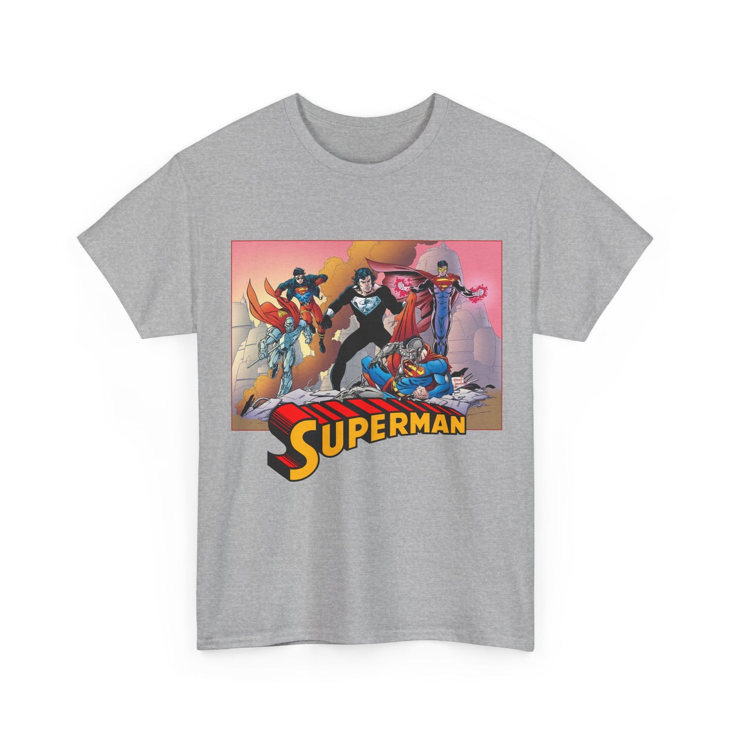 Superman T-Shirt - Tom Grummett Art - Death & Return - Steel, Cyborg, Eradicator - DC Comics