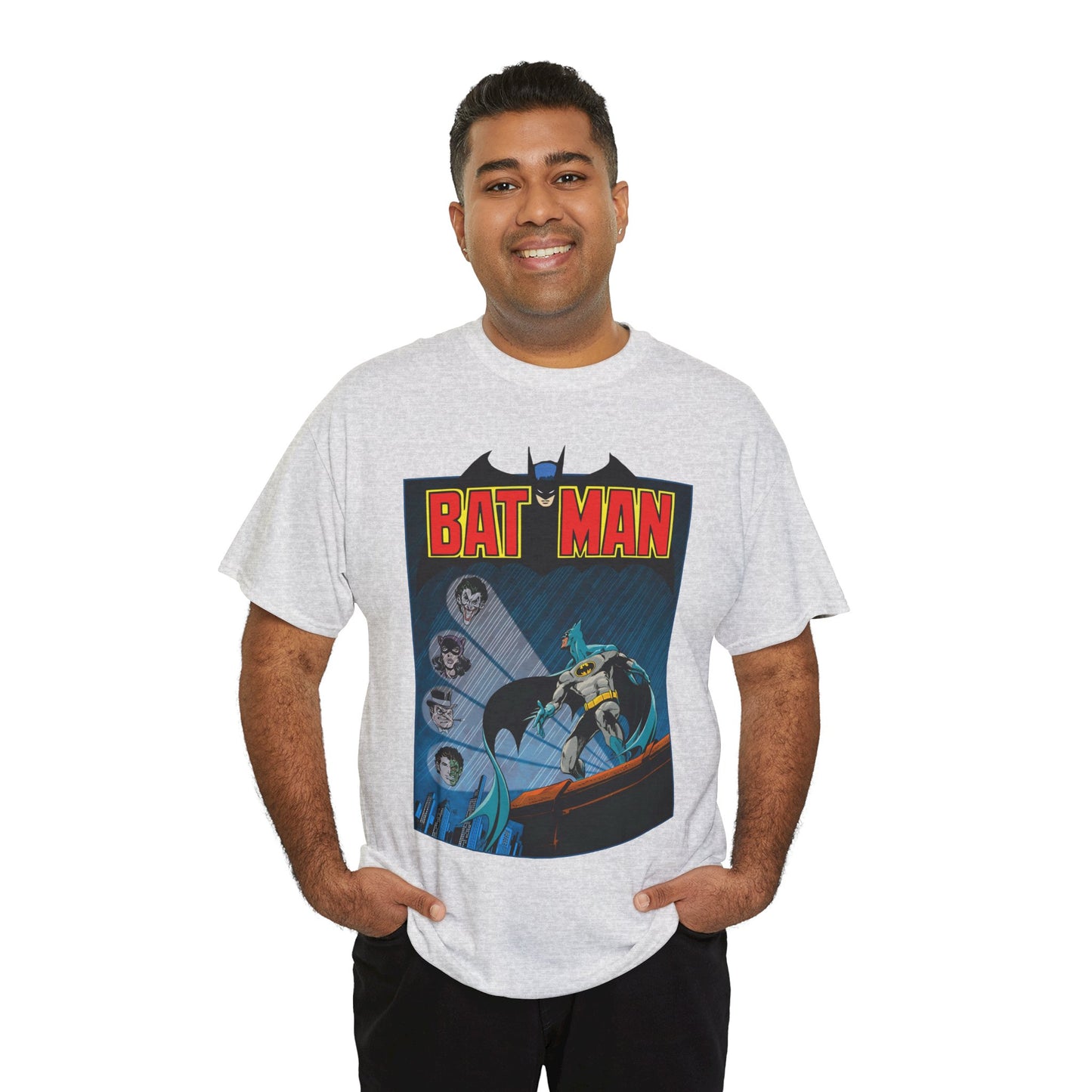 Batman T-Shirt - DC Comics - Catwoman, Joker, Two-Face, Penguin - Bronze Age Art - Gotham City