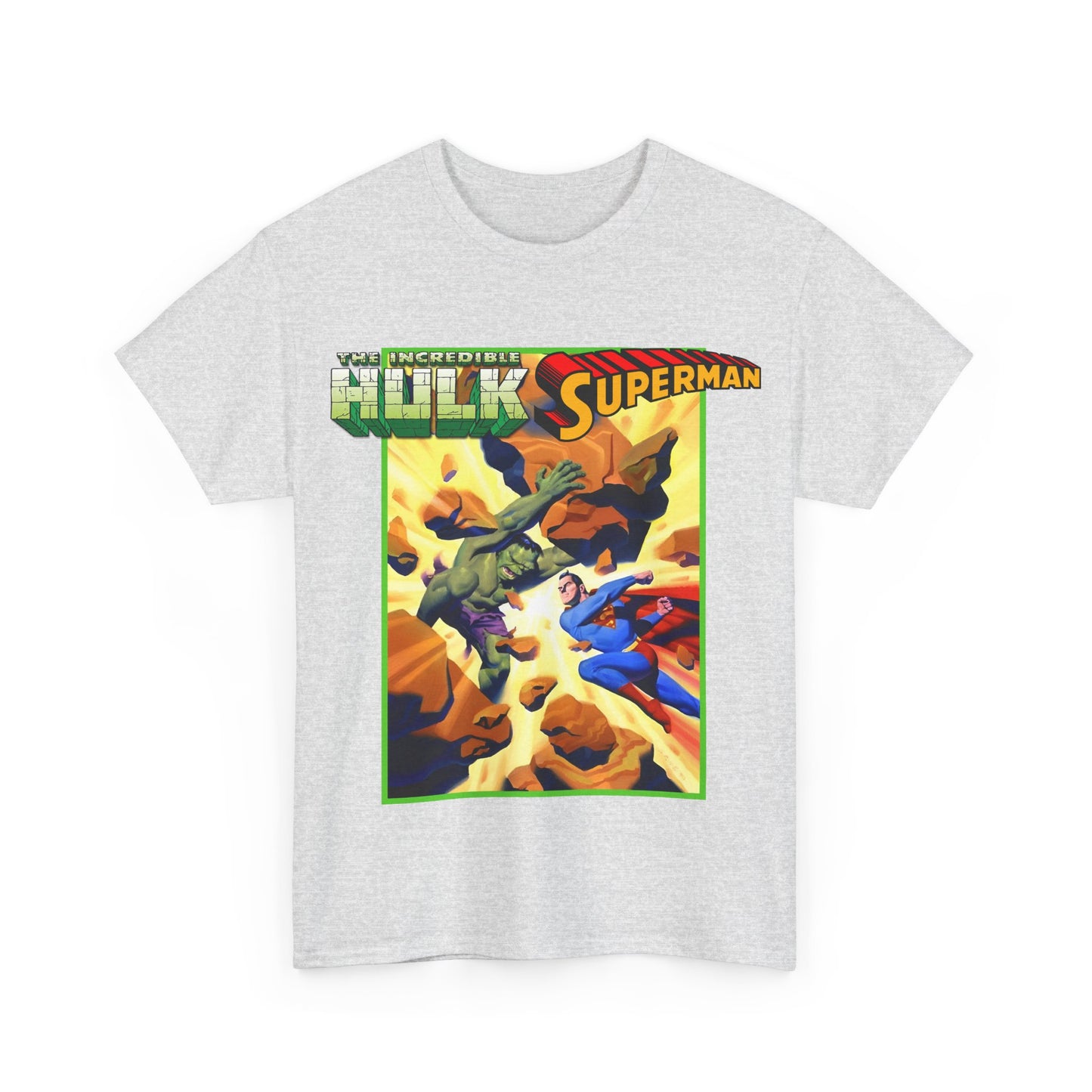 Incredible Hulk Vs Superman T-Shirt - Amazing Steve Rude Art - DC Comics & Marvel 90s Crossover - Bruce Banner, Clark Kent