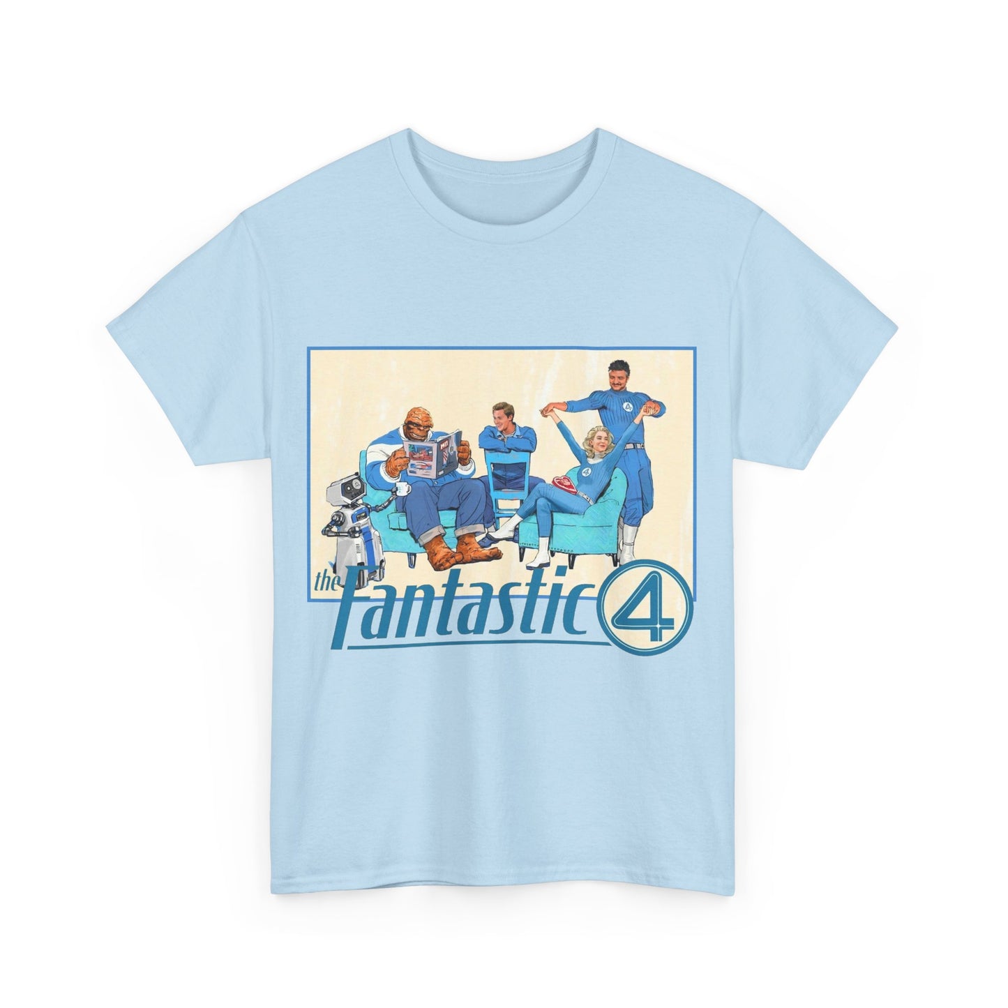 Fantastic Four T-Shirt - 2025 MCU Movie - Reed Richards, Invisible Woman, Thing, Human Torch - Marvel Comics Characters
