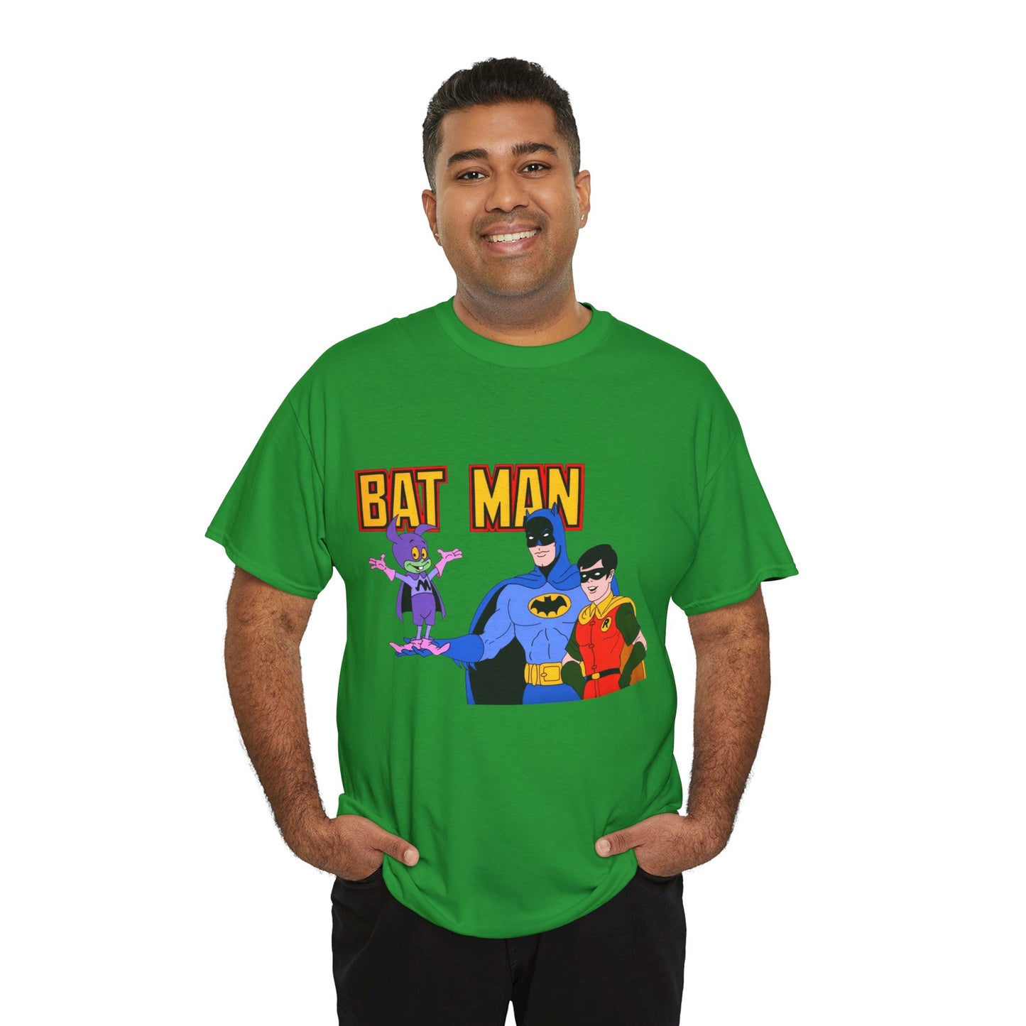 Batman, Robin & Bat-Mite T-Shirt - The New Adventures of Batman - 1970s Filmation DC Cartoon Series - Animated Dark Knight Detective