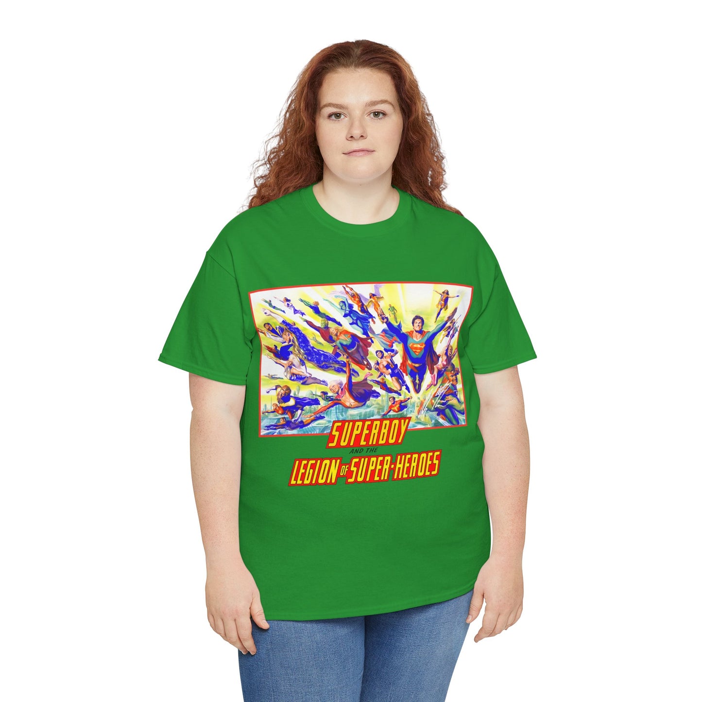 Superboy & Legion of Super-Heroes T-Shirt - Alex Ross Art - Saturn Girl, Brainiac 5, Lightning Lad, Shadow Lass, Dawnstar, Karate Kid - DC Comics