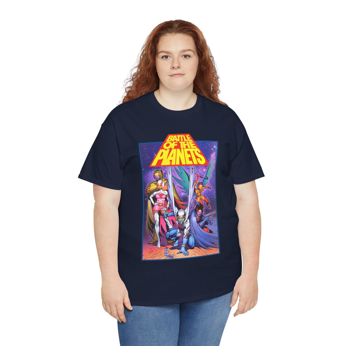 Battle of the Planets T-Shirt - Marc Silvestri Art - G-Force - Popular Gatchaman Cartoon - Mark, Jason, Princess, Keyop, and Tiny