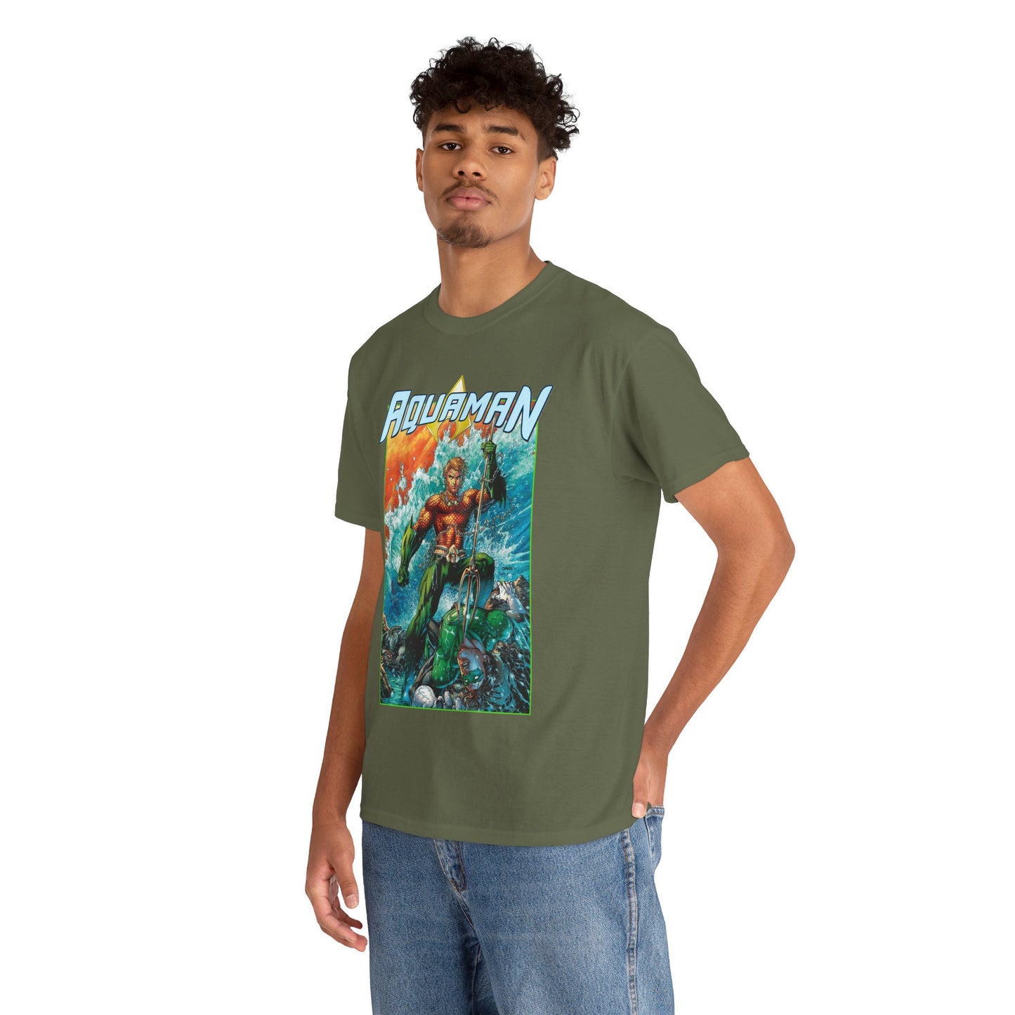 Aquaman T-Shirt - Jim Lee Art - DC New 52 - Arthur Curry, King of Atlantis - DC Comics