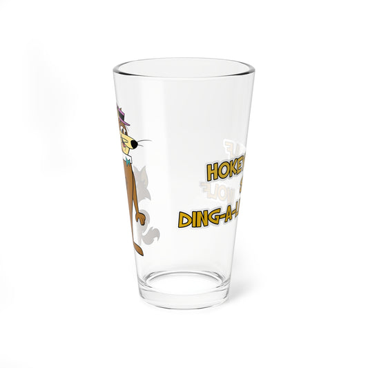 Hokey Wolf & Ding-A-Ling Pint Glass, 16oz - Beloved Hanna-Barbera Cartoon 1960s - Con-Artist Wolf
