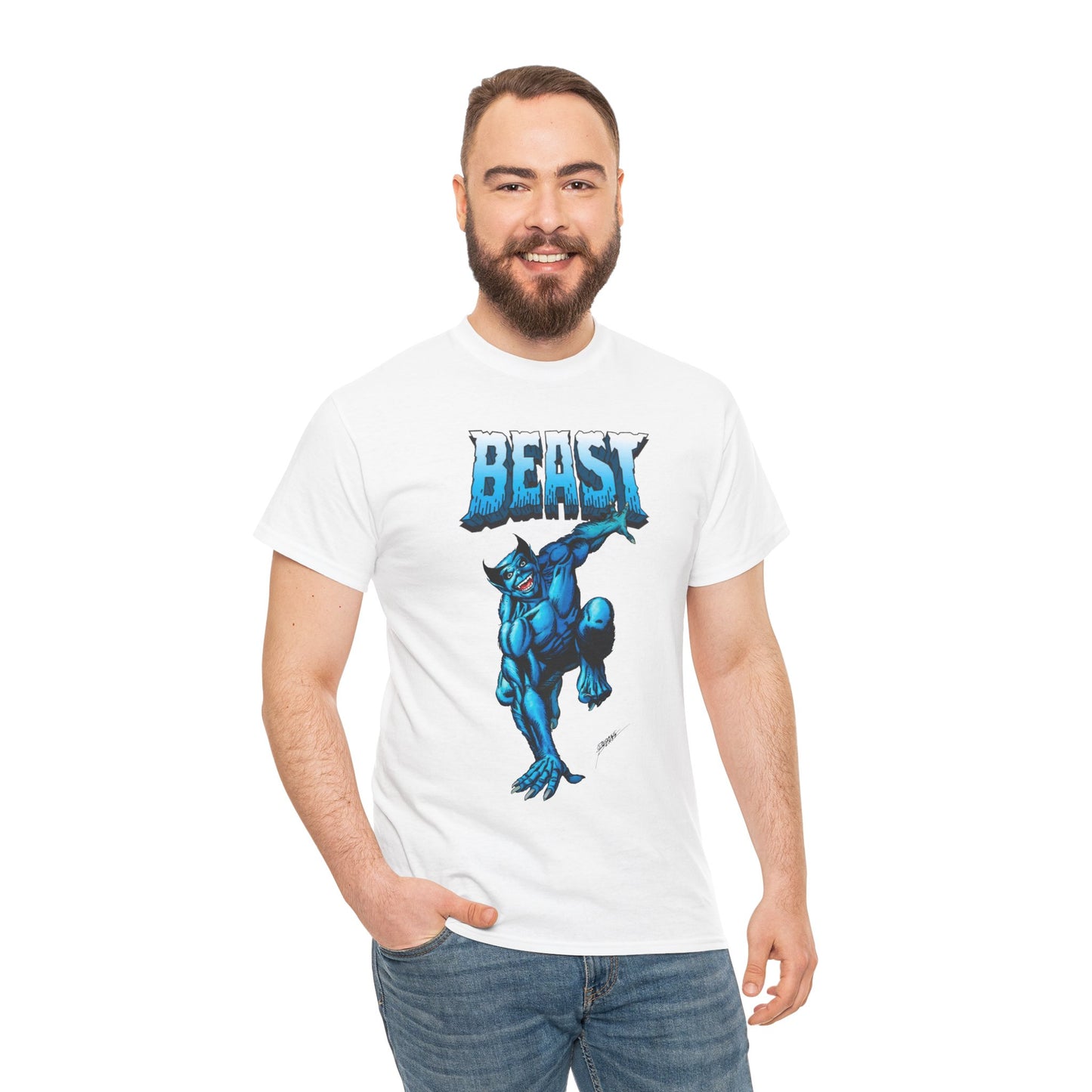 Beast T-Shirt - George Perez Art - Avengers, X-Men Member - Hank McCoy - Marvel Comics