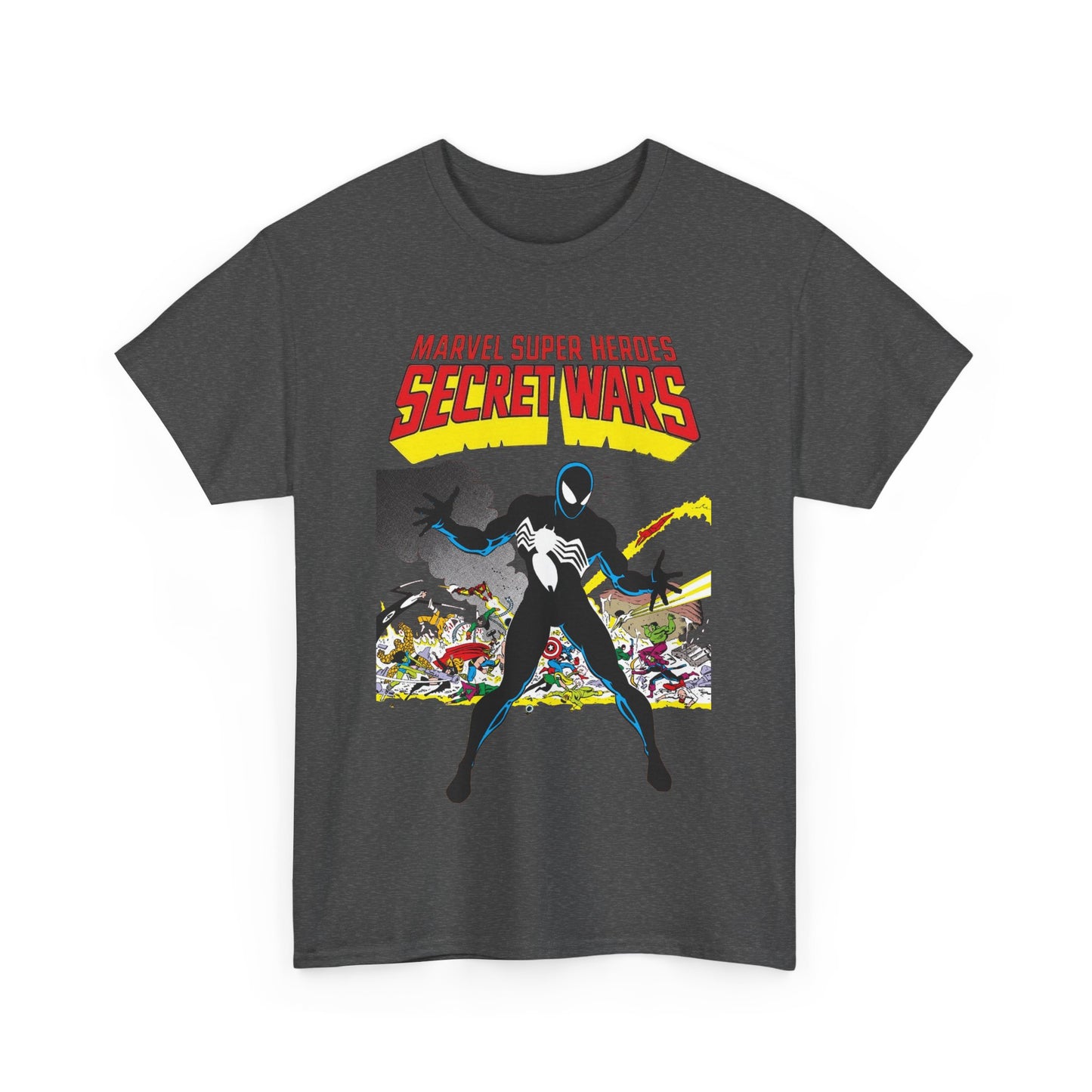 Secret Wars T-Shirt - Classic Marvel Comics Series - Alien Symbiote Spider-Man, 1st Appearance - Future Venom Story
