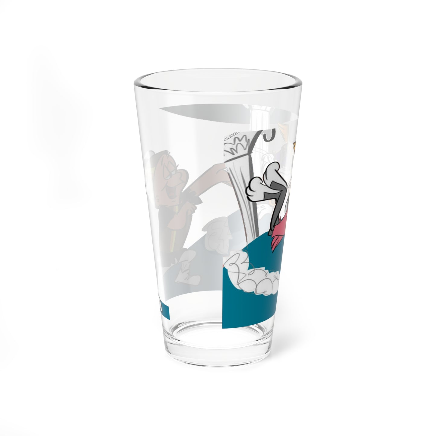 Bugs Bunny & Elmer Fudd Pint Glass, 16oz - What's Opera, Doc? - Looney Tunes - Music-themed - Classic Cartoon
