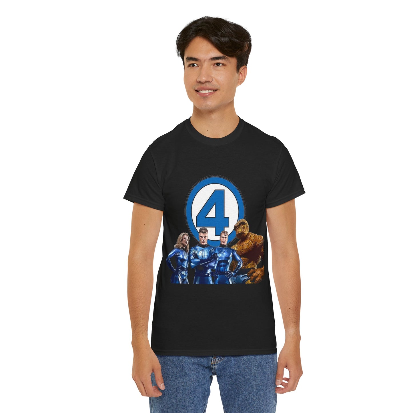 Fantastic Four T-Shirt - Alex Ross Art - 2025 MCU Movie - Iconic Marvel Comics Characters - Human Torch, Invisible Woman, The Thing, Reed Richards
