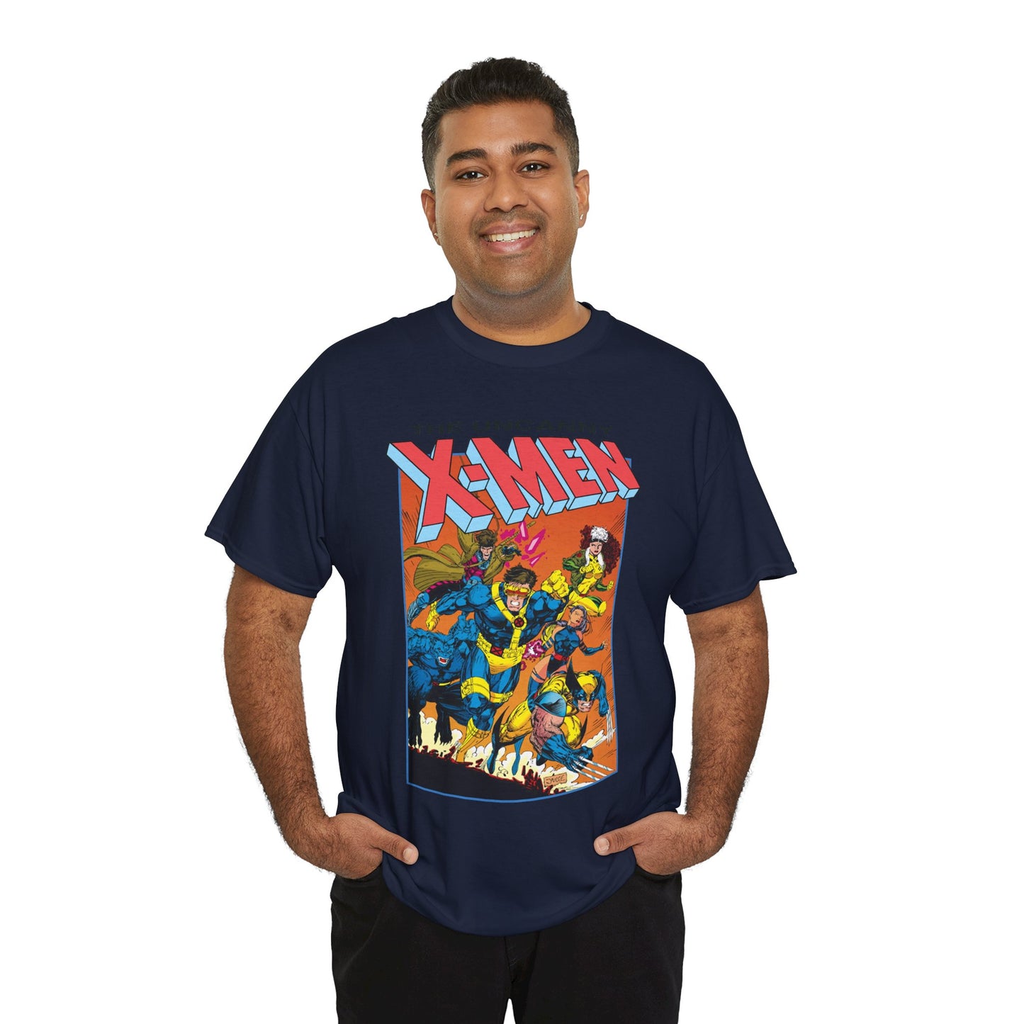 Uncanny X-Men T-Shirt - Jim Lee Art - Cyclops, Wolverine, Gambit, Rogue, Psylocke, Beast - Marvel Comics Mutants