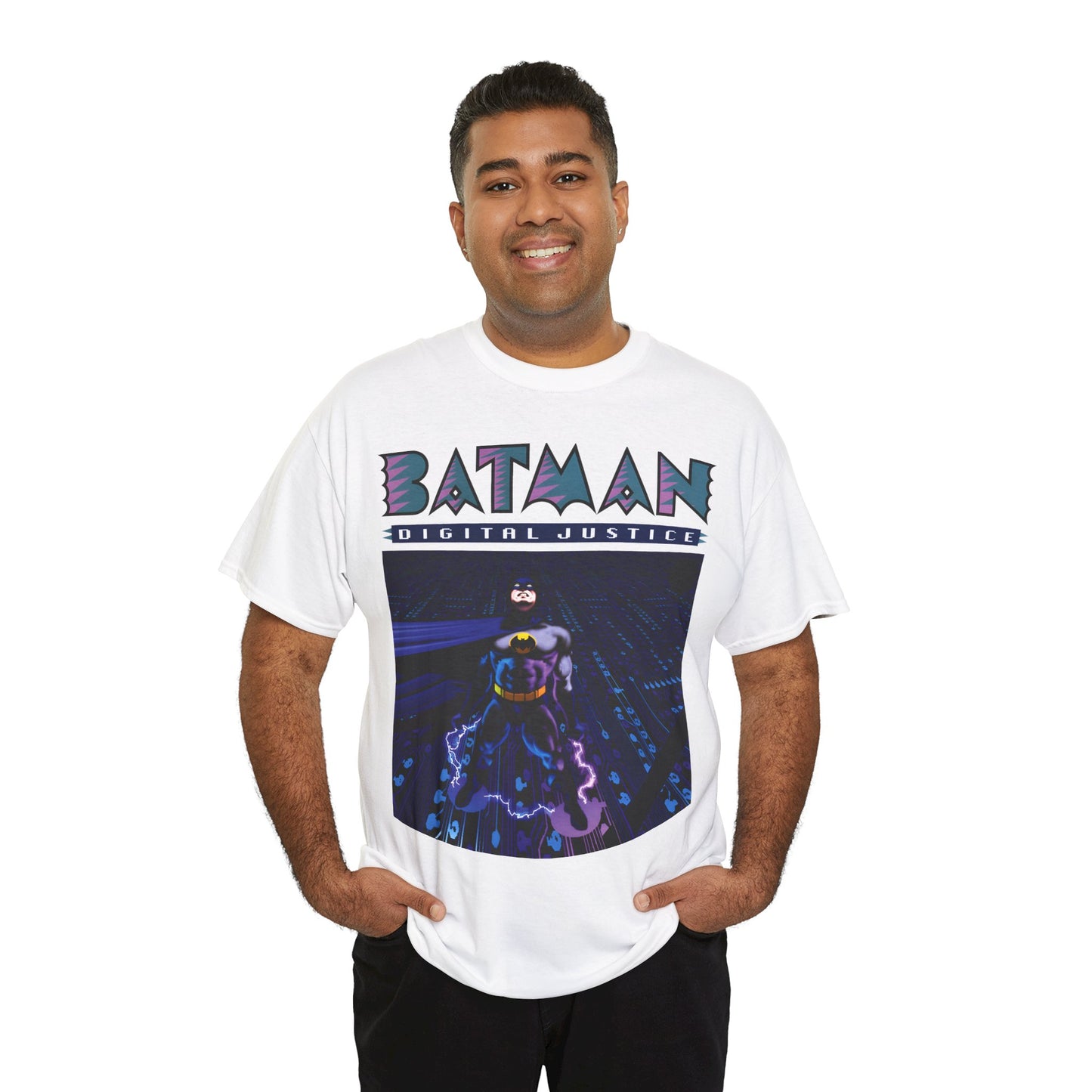 Batman Digital Justice T-Shirt - Pepe Moreno Computer Generated Art - Graphic Novel - Gotham City, Bruce Wayne - DC Comics