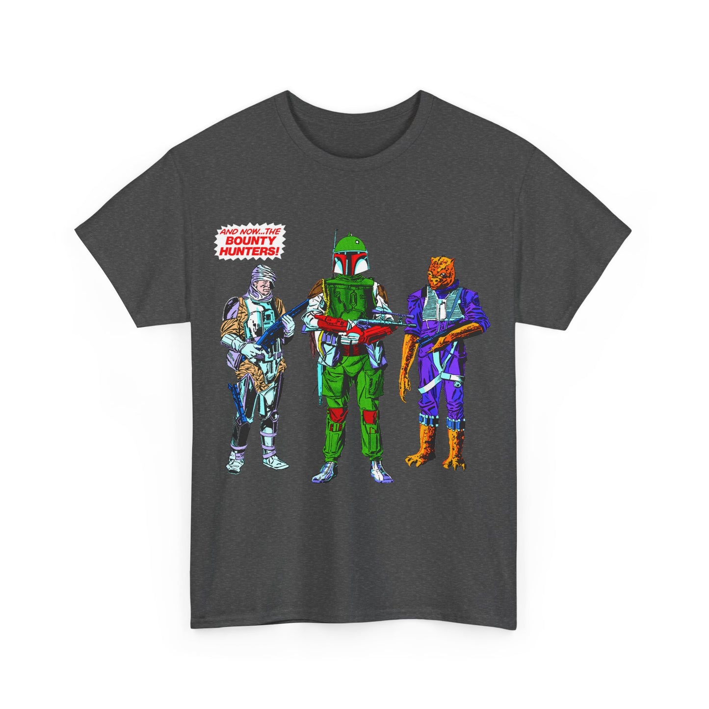 Boba Fett, Bossk, Dengar T-Shirt - Star Wars Bounty Hunters from Empire Strikes Back - Marvel Comics 1980s Art - Alternate Colors