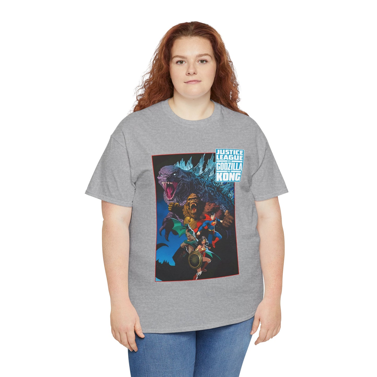 Justice League Vs Godzilla Vs Kong T-Shirt - Dan Mora Art - Wonder Woman, Superman, Batman - DC Comics